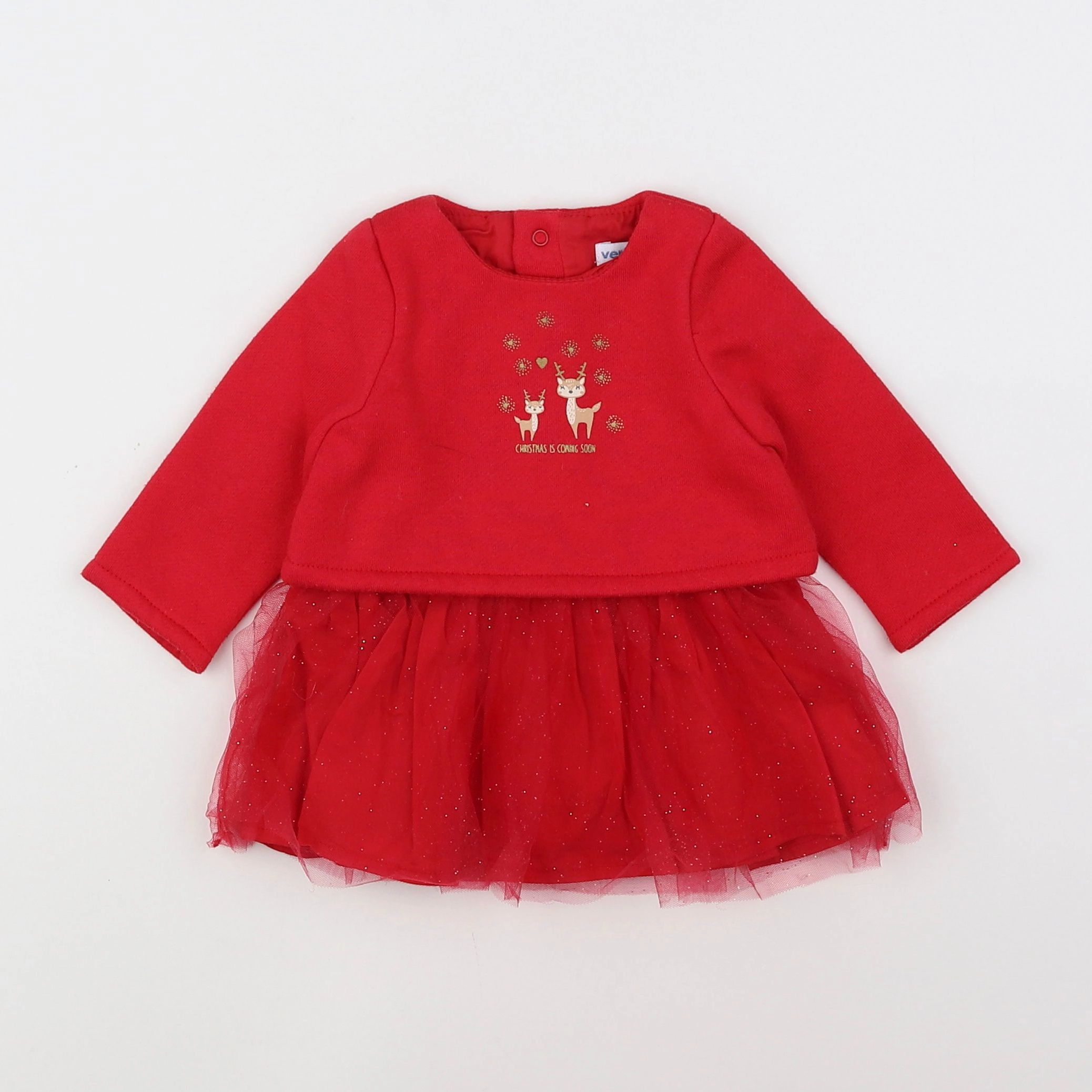 Vertbaudet - robe rouge - 3 mois