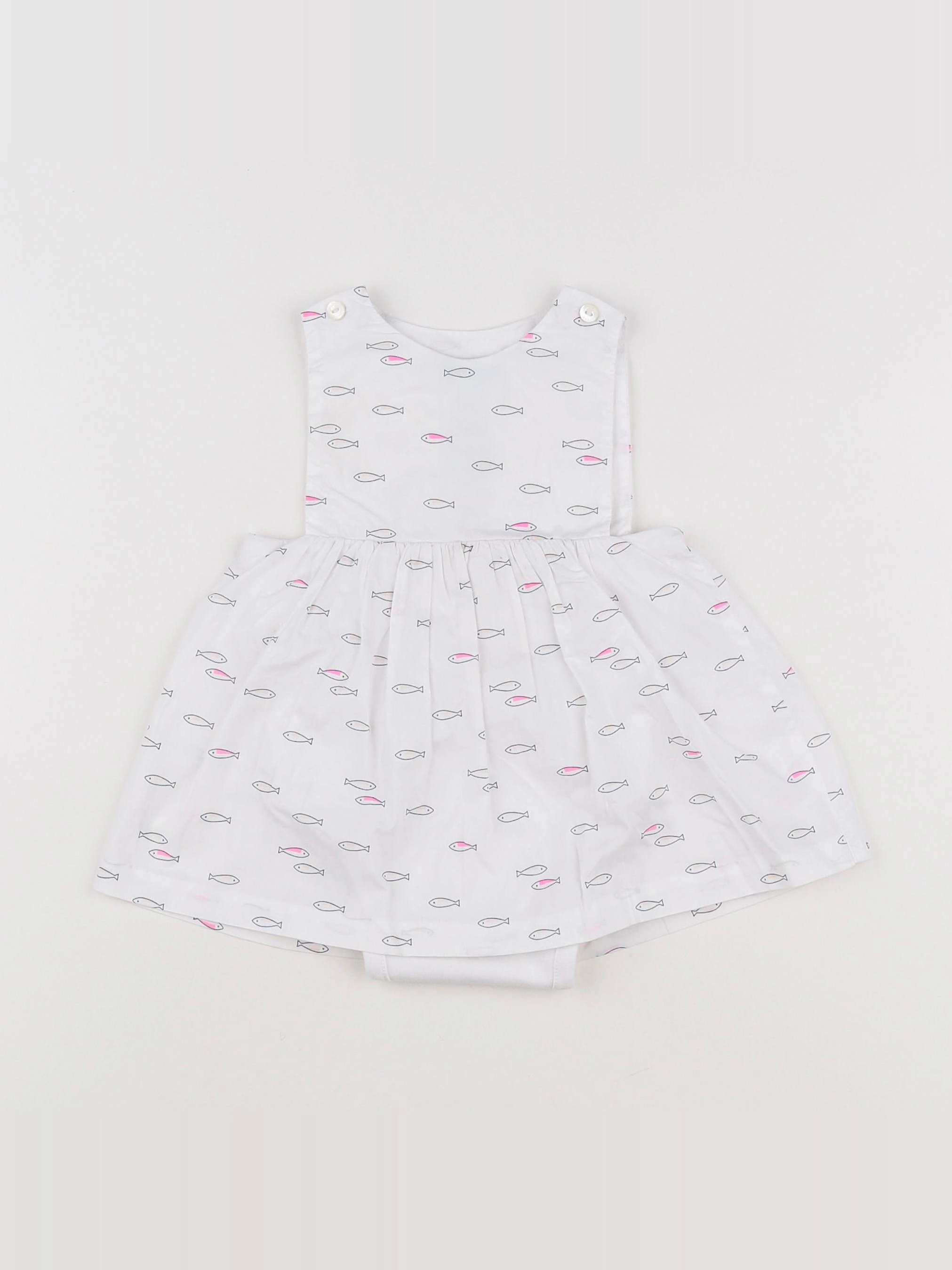 Jacadi - robe blanc - 6 mois