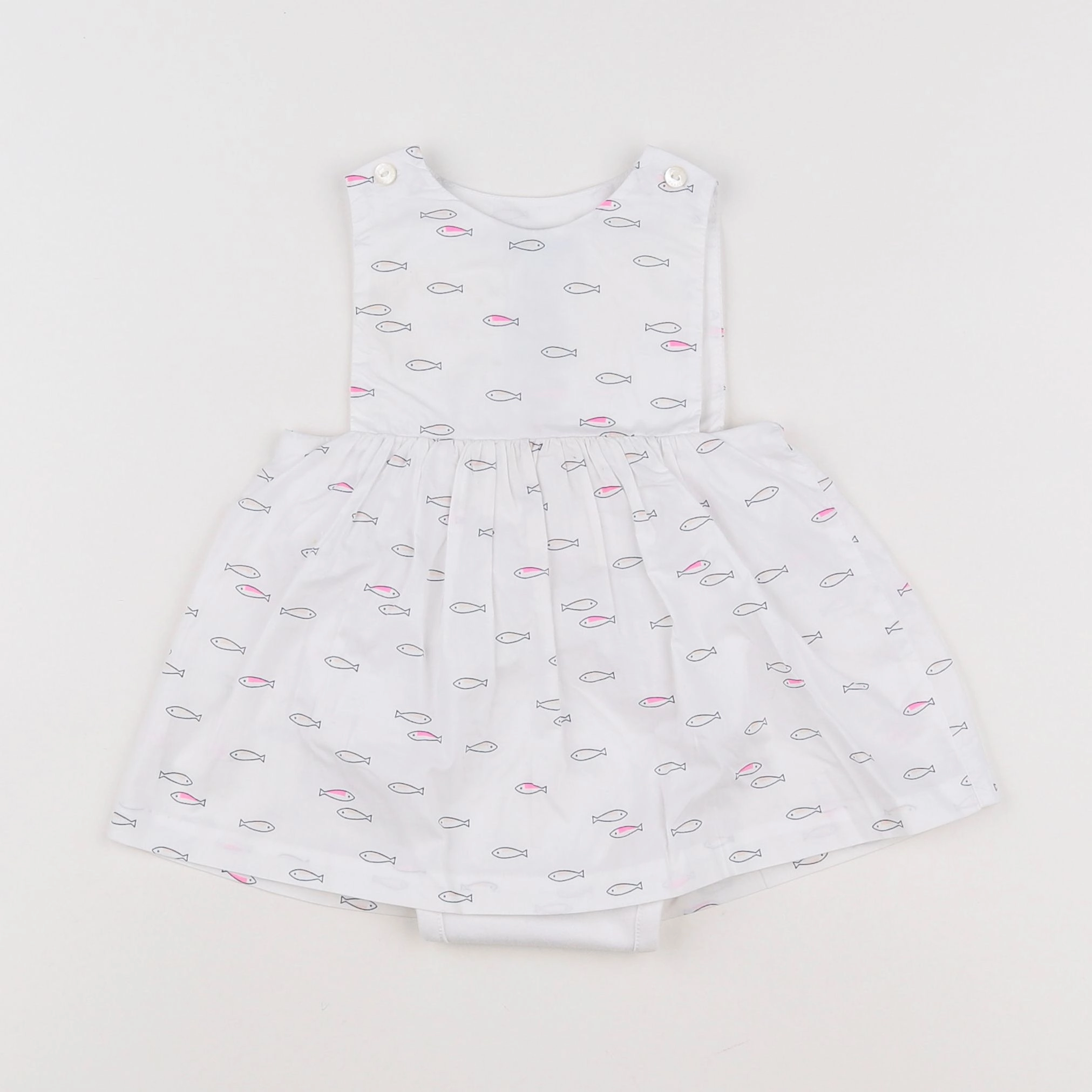 Jacadi - robe blanc - 6 mois