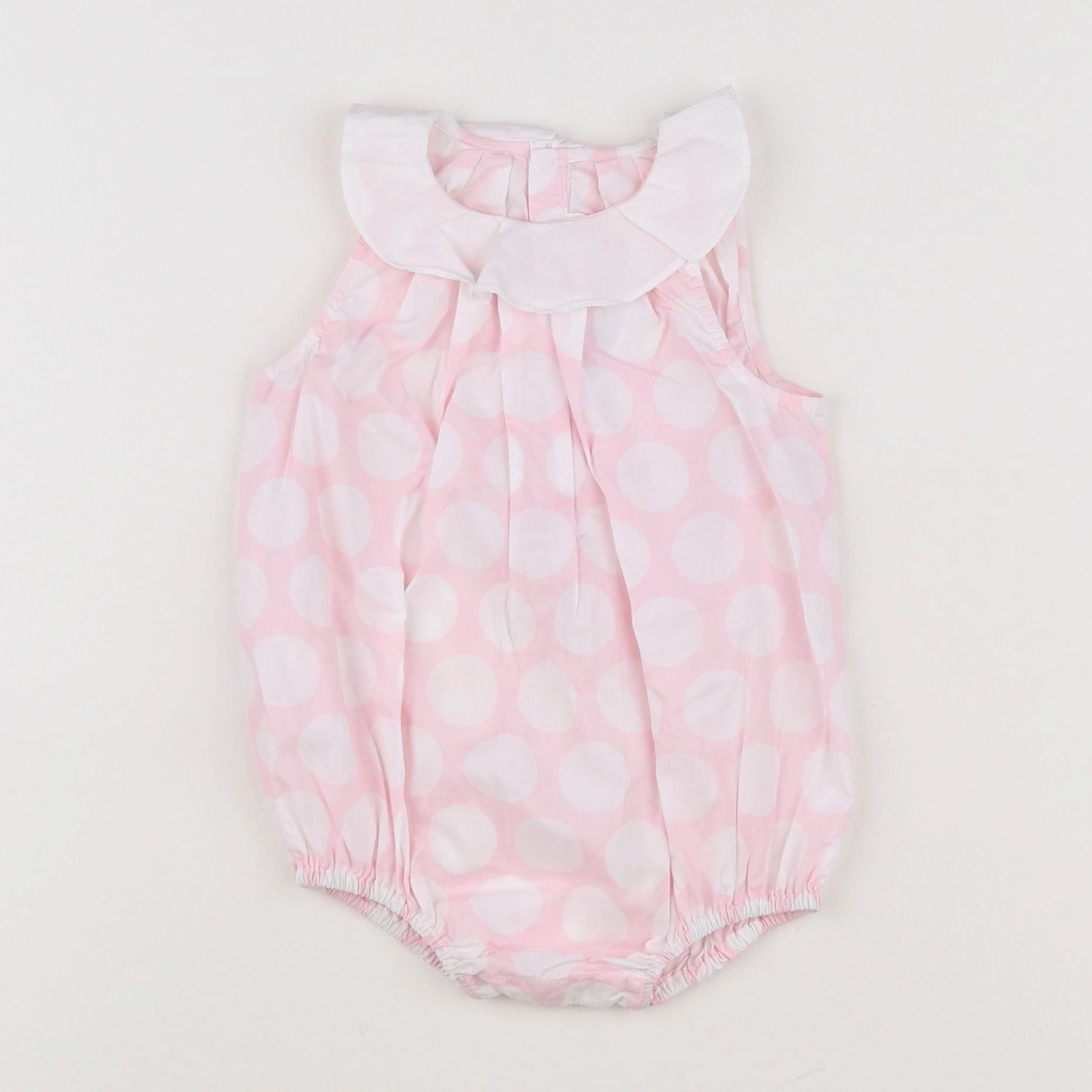 Jacadi - combinaison blanc, rose - 6 mois