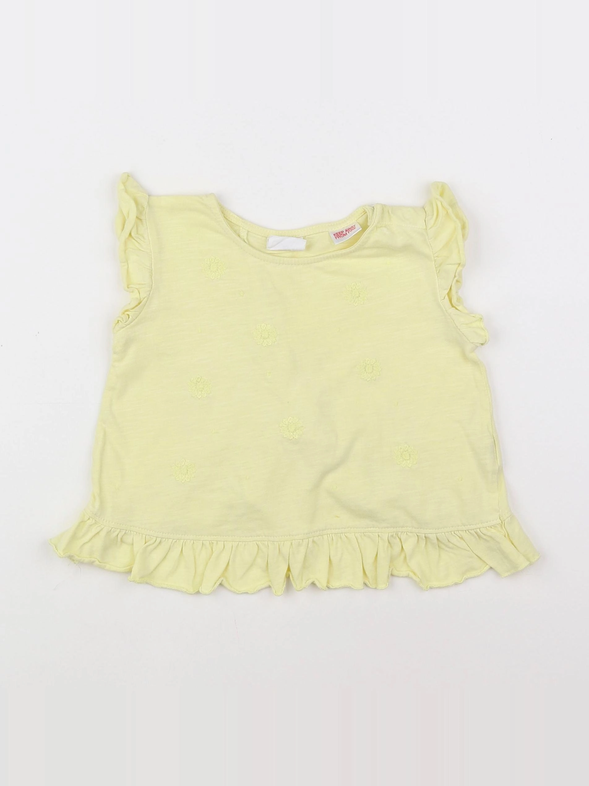 Zara - tee-shirt jaune - 12/18 mois