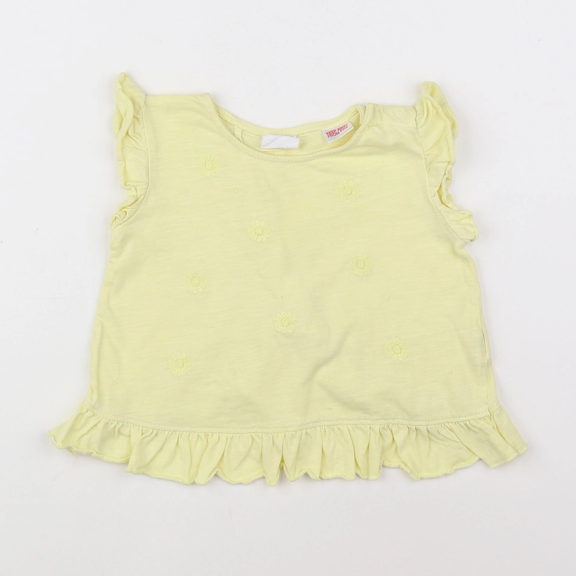 Zara - tee-shirt jaune - 12/18 mois