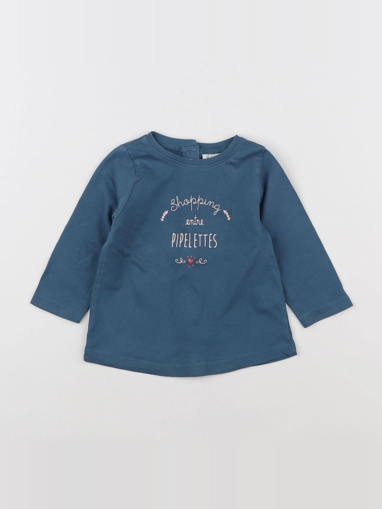 Tape à l'oeil - tee-shirt bleu - 6 mois