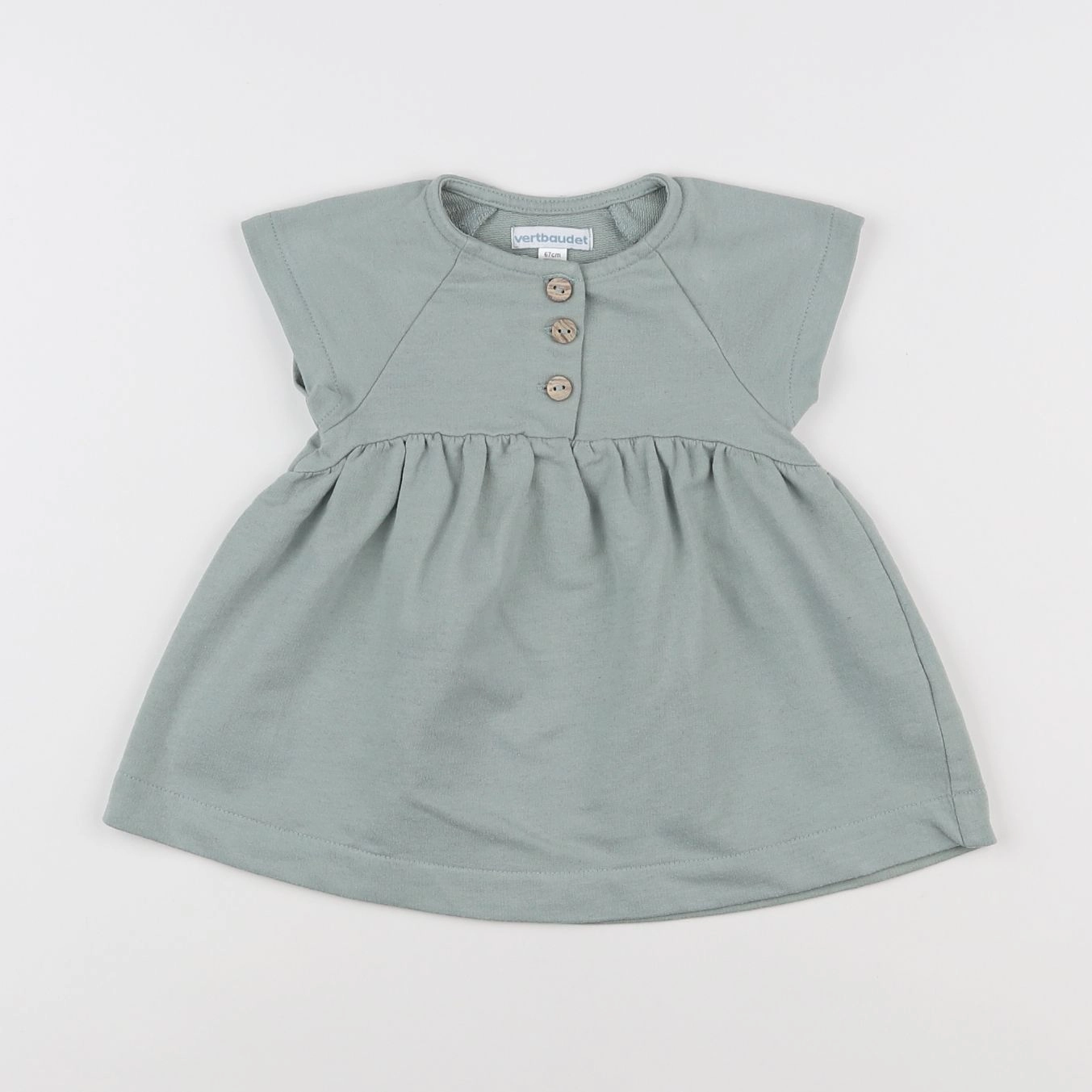 Vertbaudet - robe vert - 6 mois