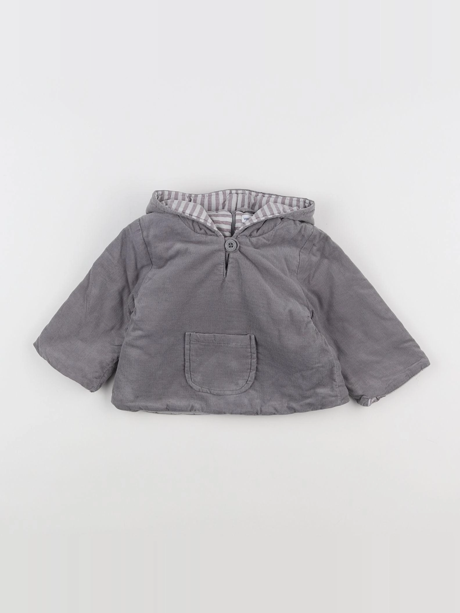 Vertbaudet - veste doublé gris - 3 mois