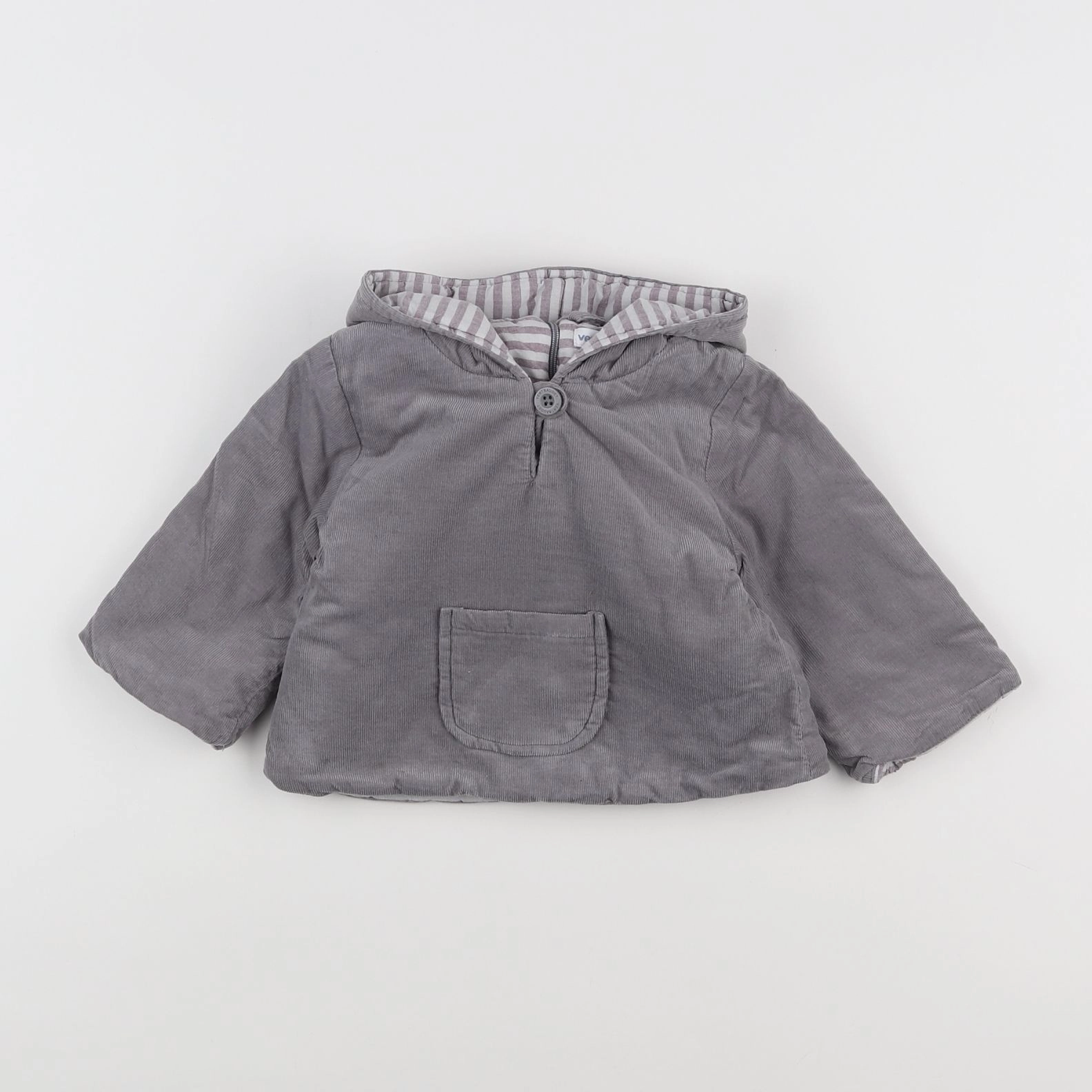 Vertbaudet - veste doublé gris - 3 mois