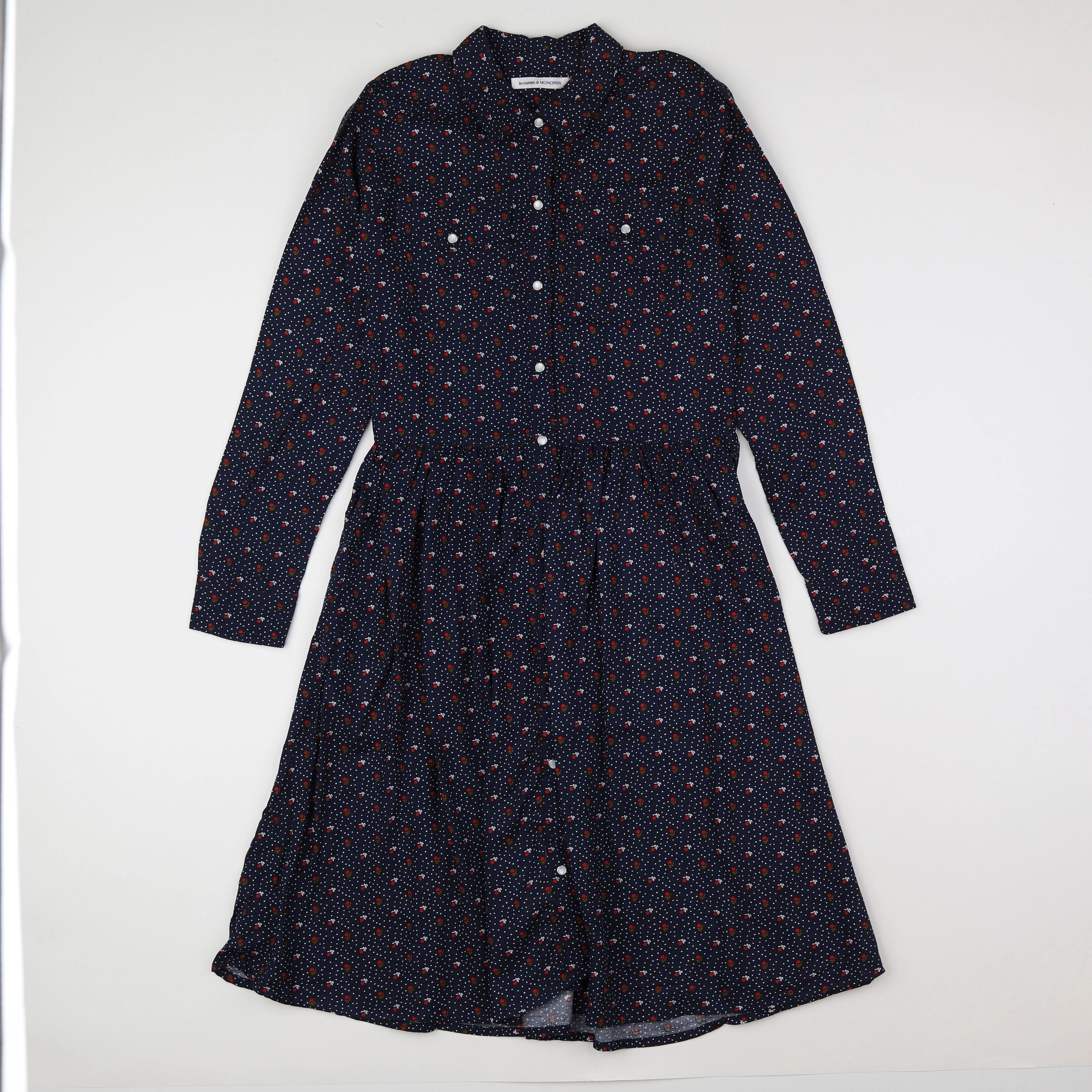 Monoprix - robe bleu, rouge - 12 ans