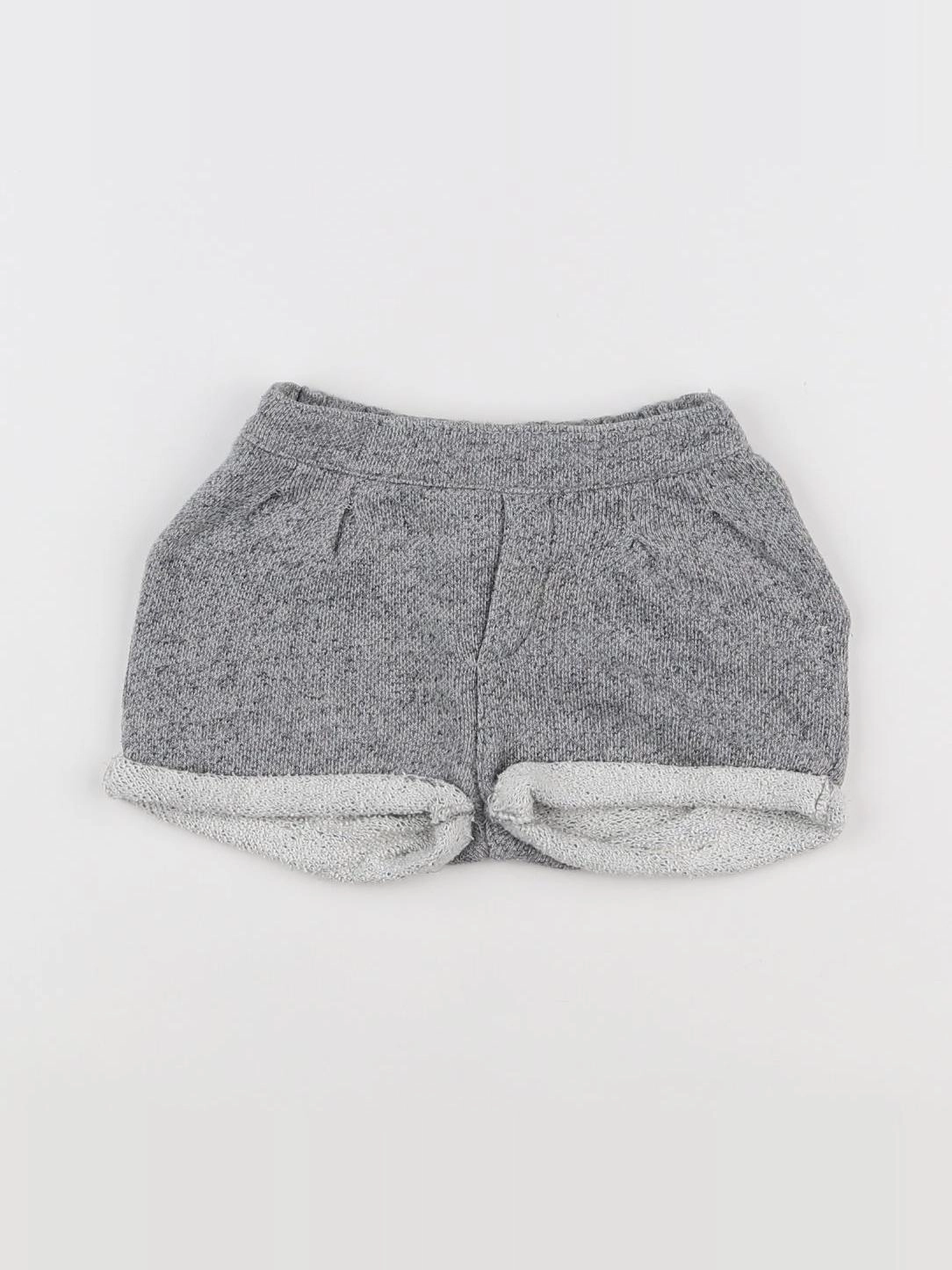 GAP - short gris - 12/18 mois