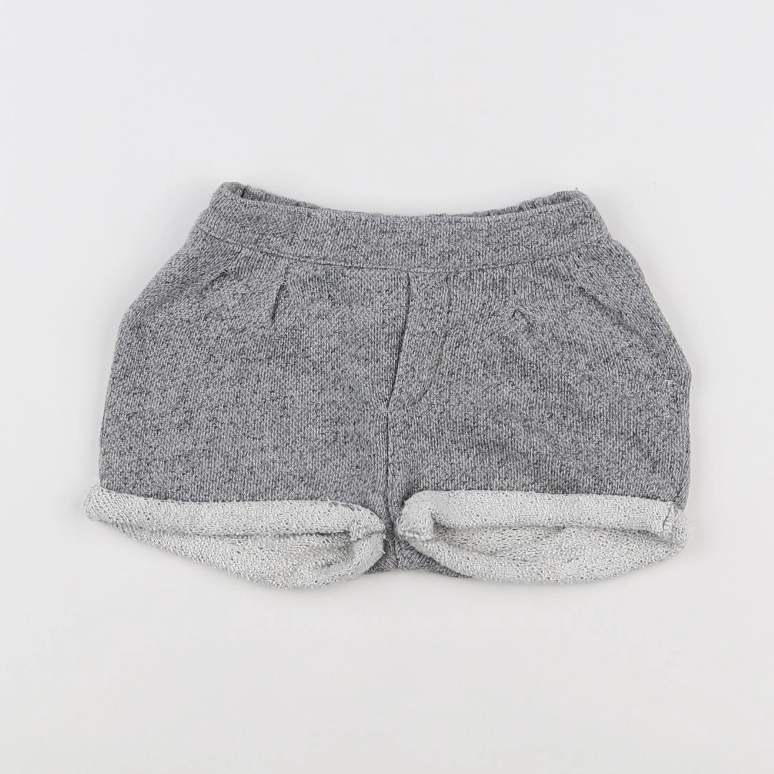 GAP - short gris - 12/18 mois