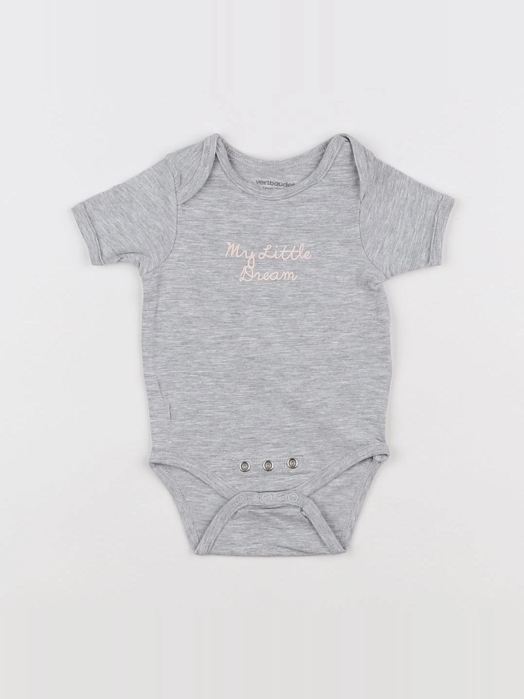 Vertbaudet - body gris - 3 mois