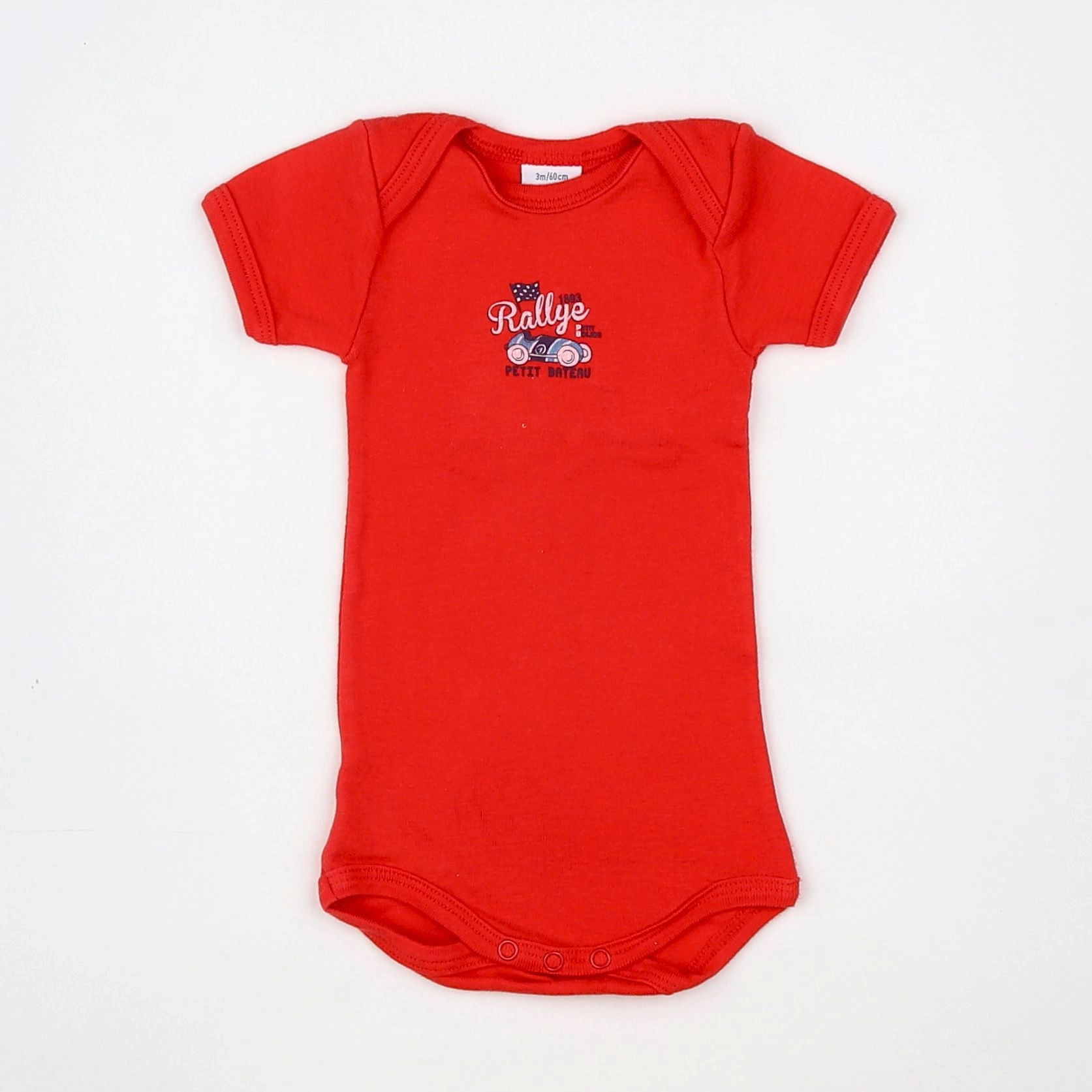 Petit Bateau - body rouge - 3 mois