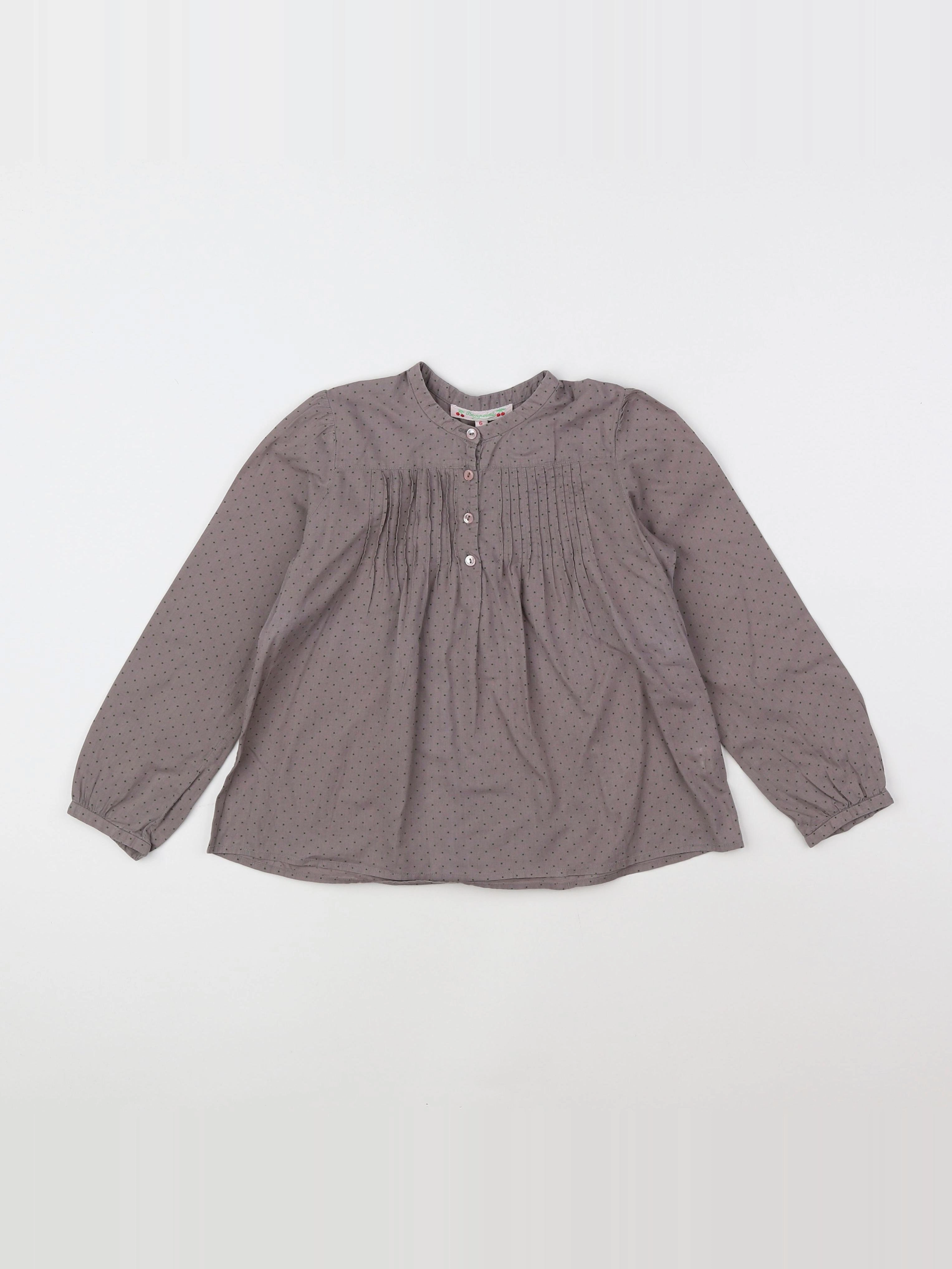 Bonpoint - blouse taupe - 6 ans