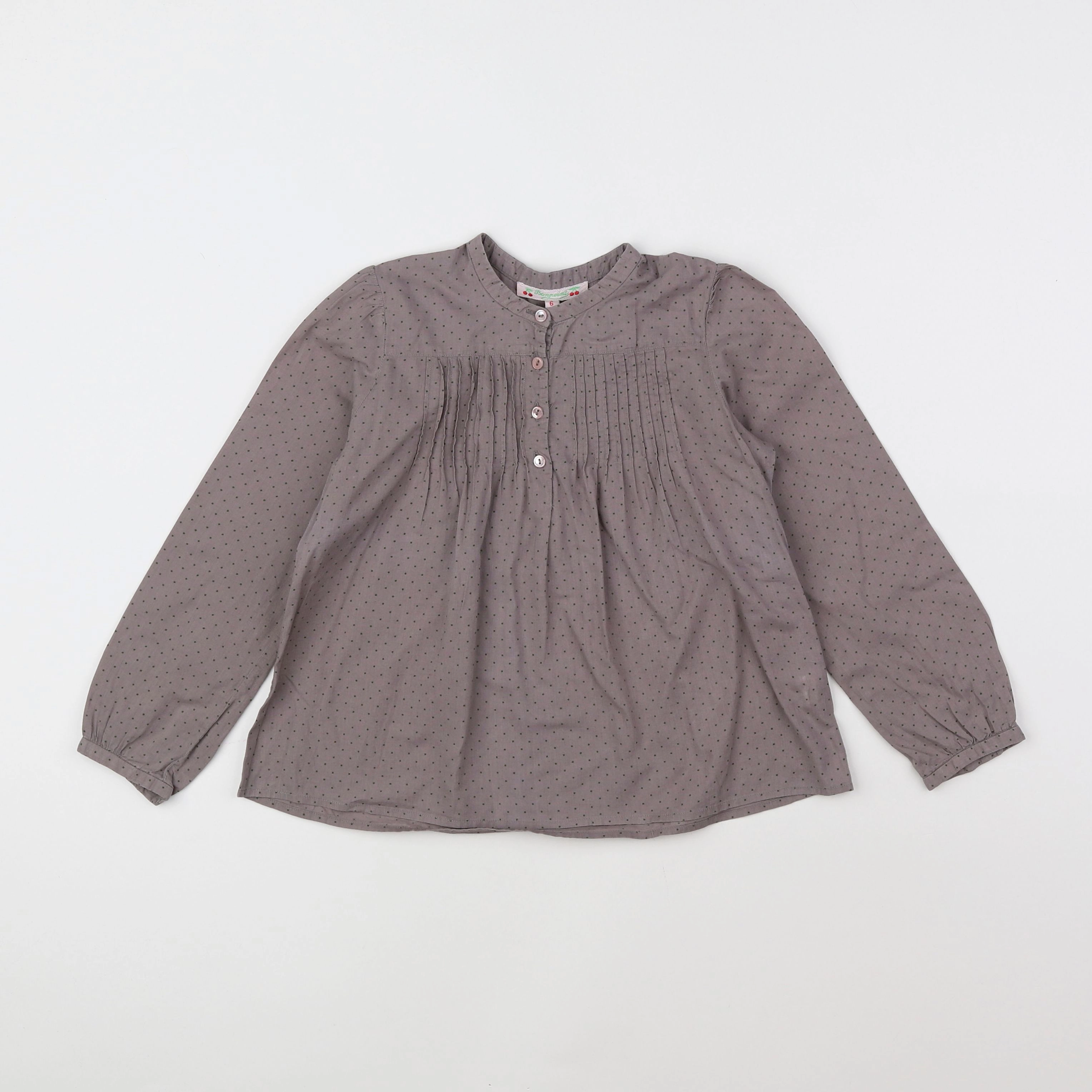 Bonpoint - blouse taupe - 6 ans