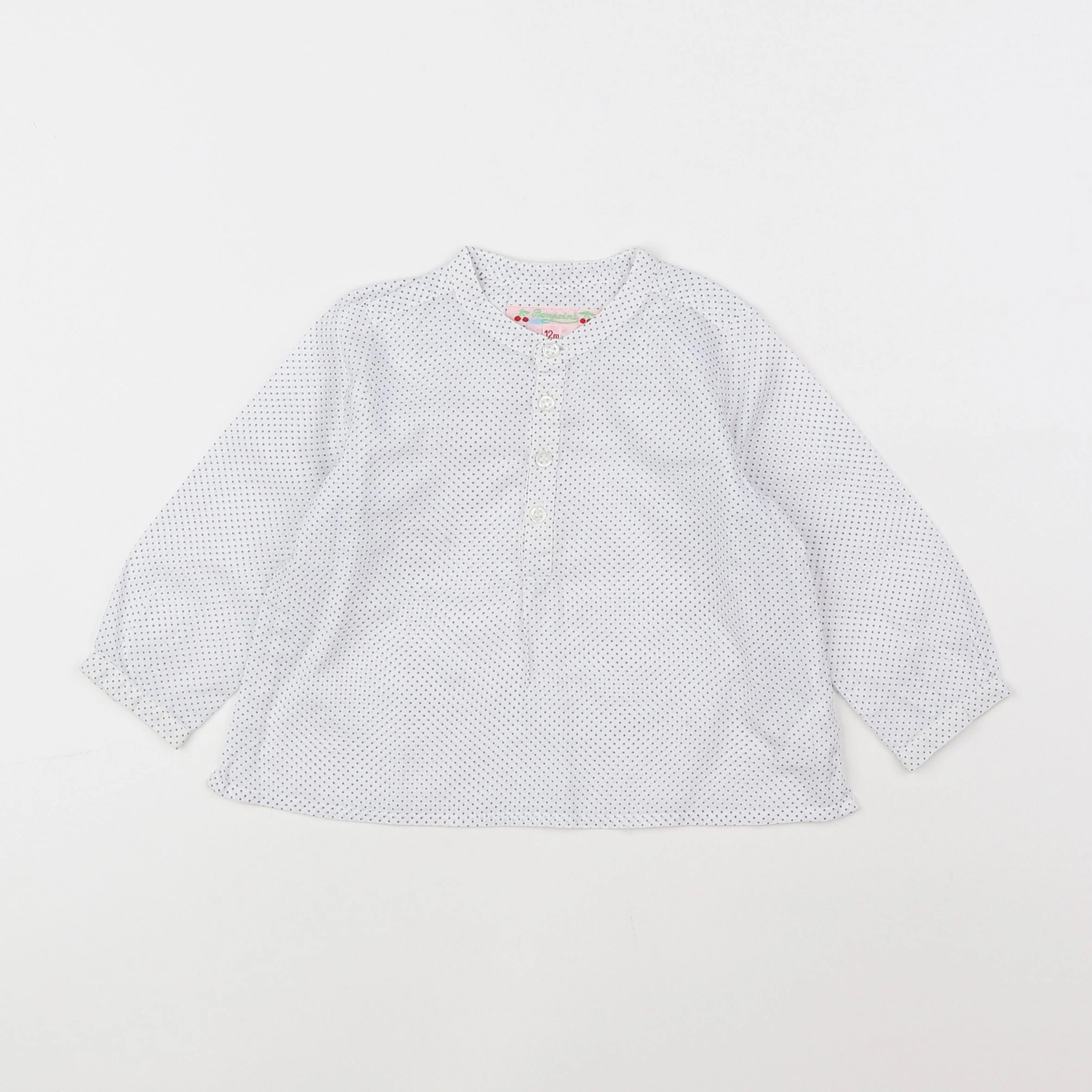 Bonpoint - blouse blanc - 12 mois
