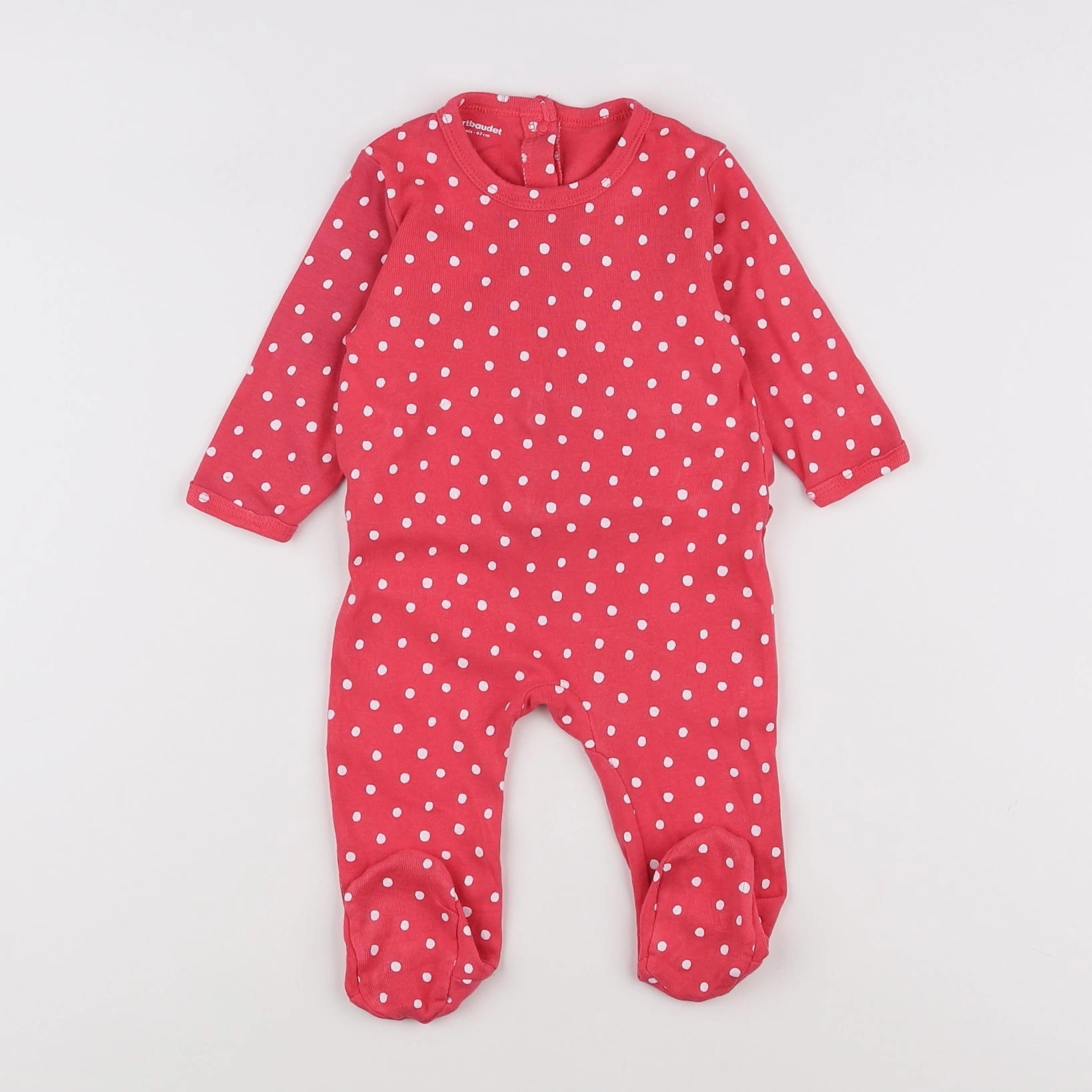 Vertbaudet - pyjama coton rose - 6 mois