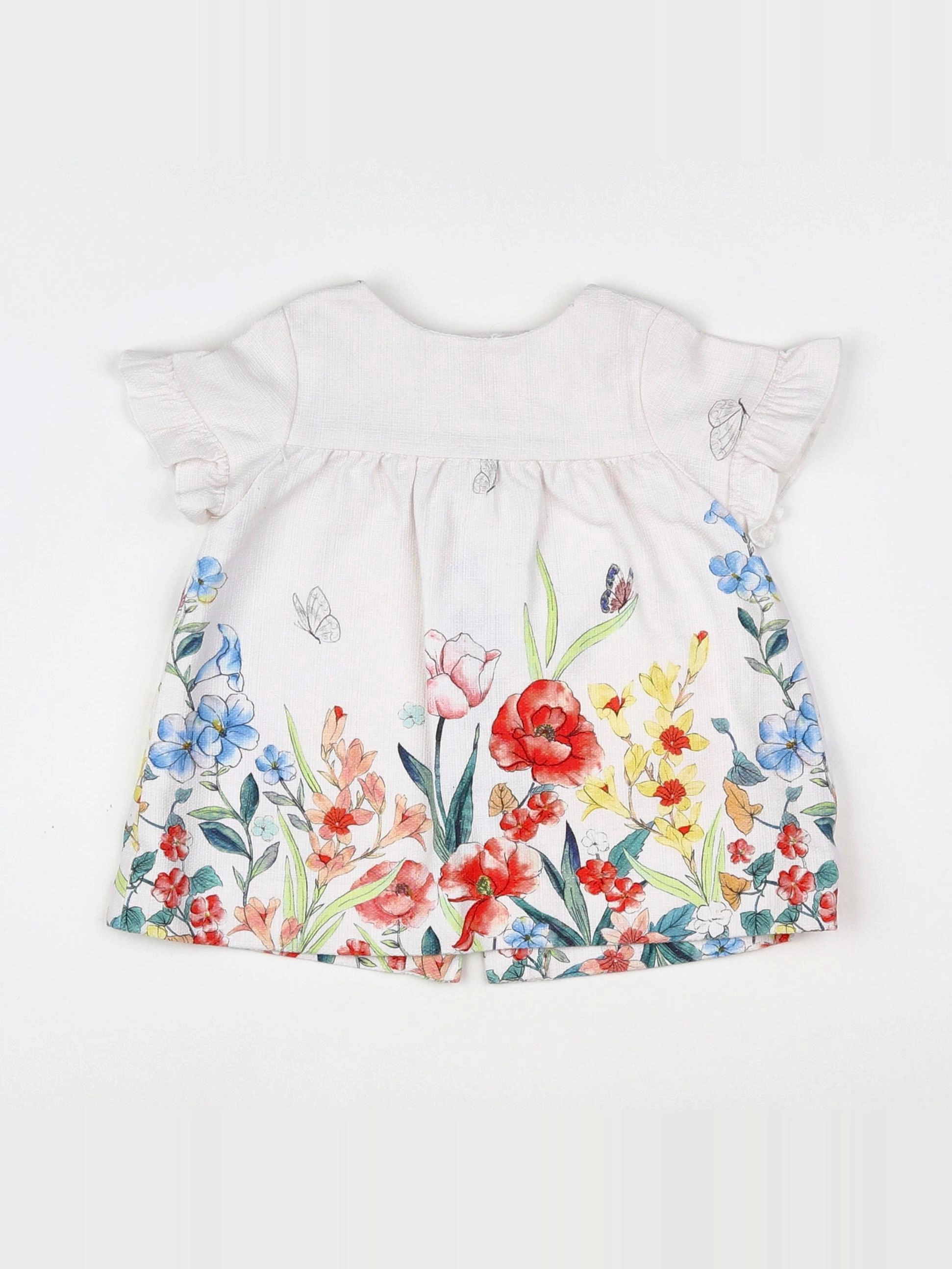 Zara - robe blanc - 6/9 mois