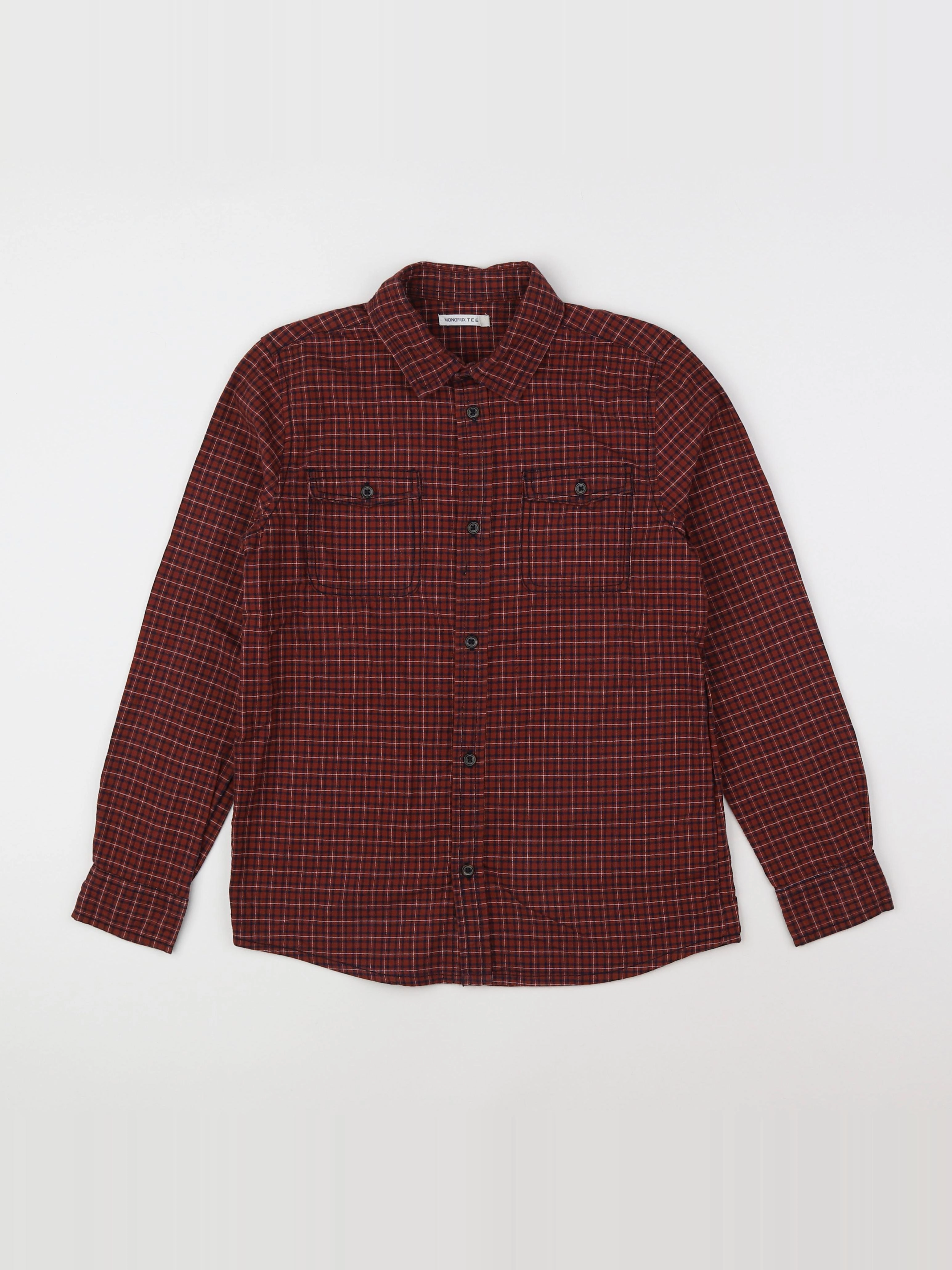Monoprix - chemise rouge - 10 ans
