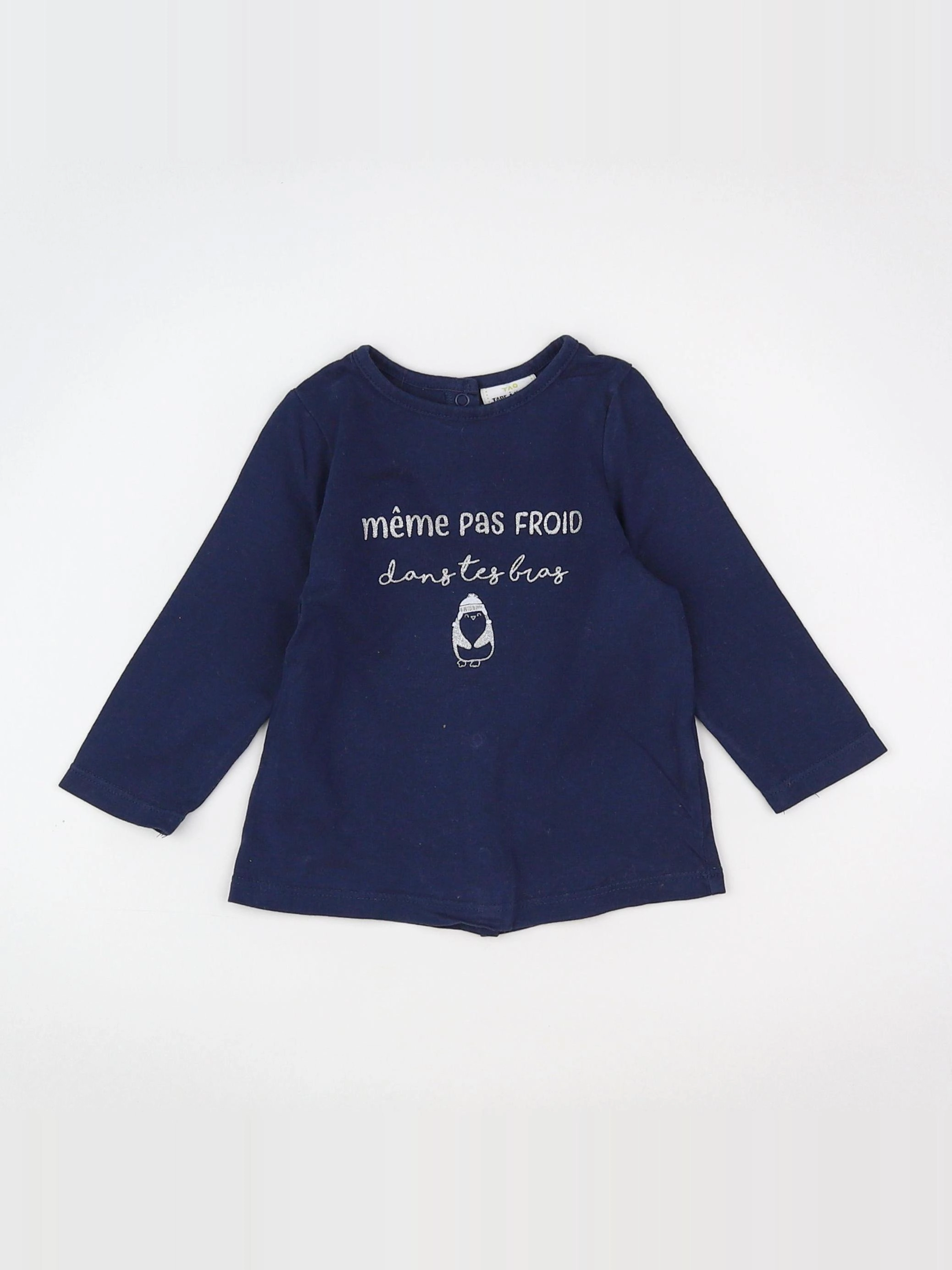 Tape à l'oeil - tee-shirt bleu, argent - 12 mois