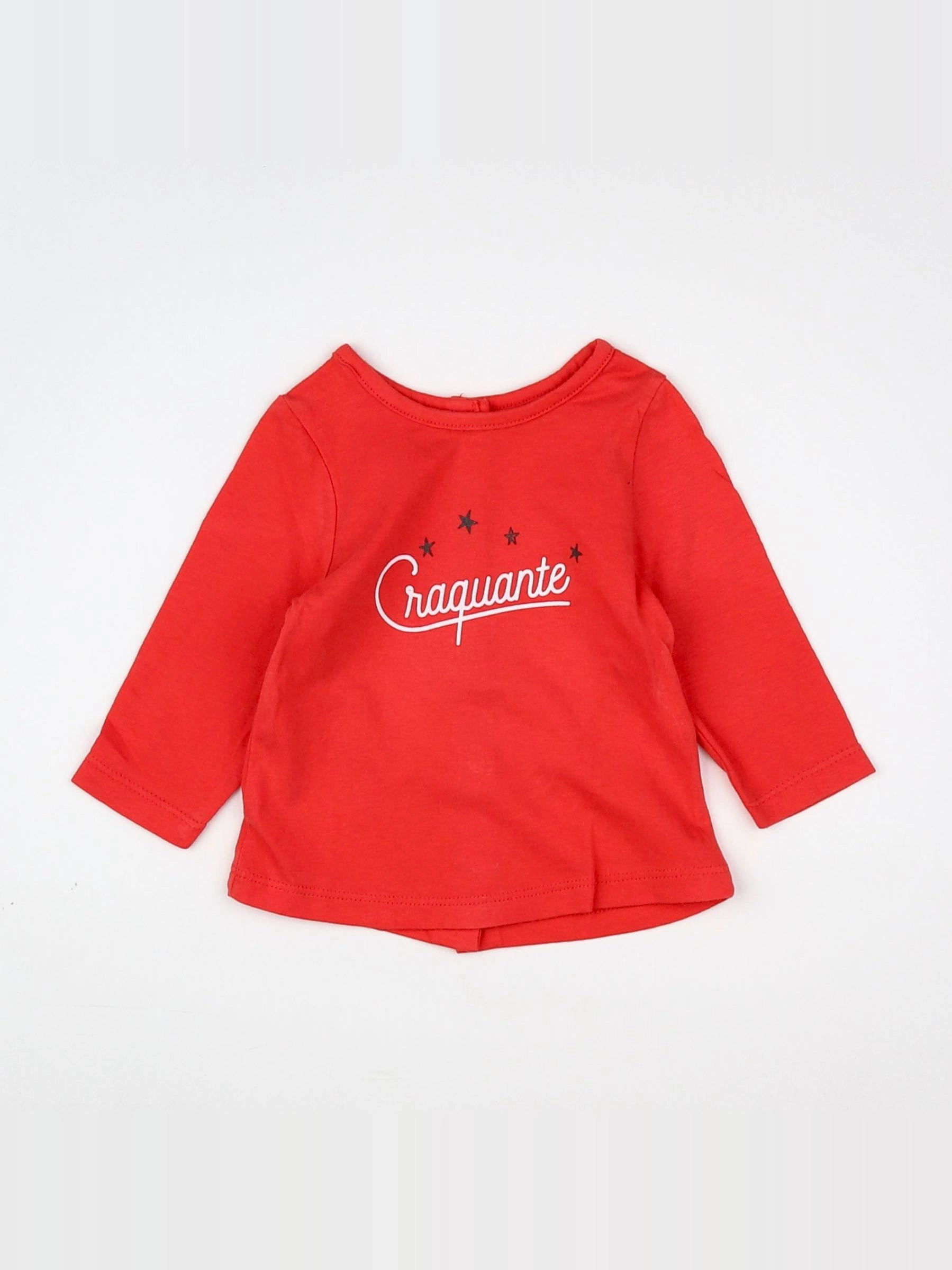 Tape à l'oeil - tee-shirt rouge - 3 mois