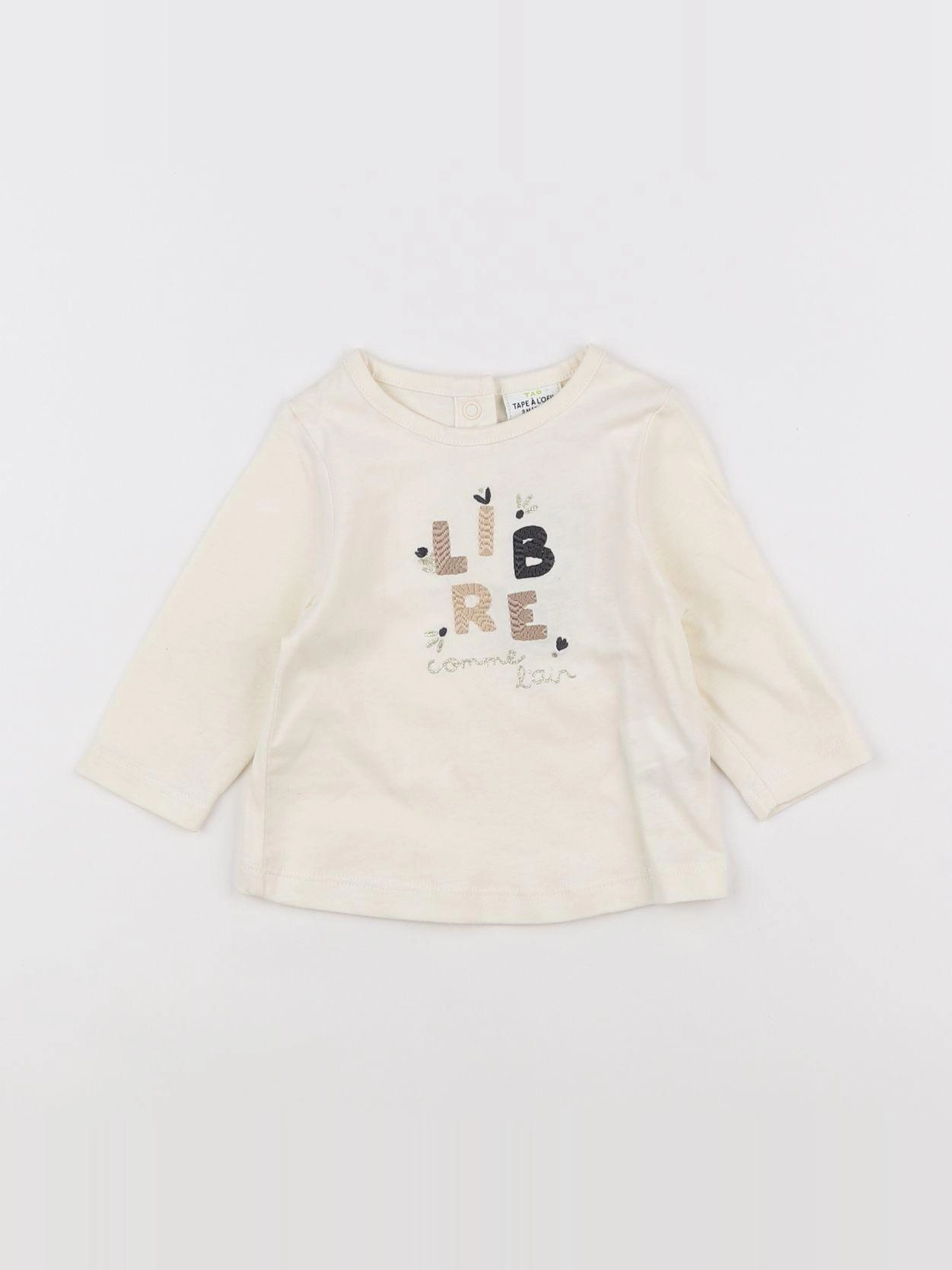 Tape à l'oeil - tee-shirt beige - 3 mois