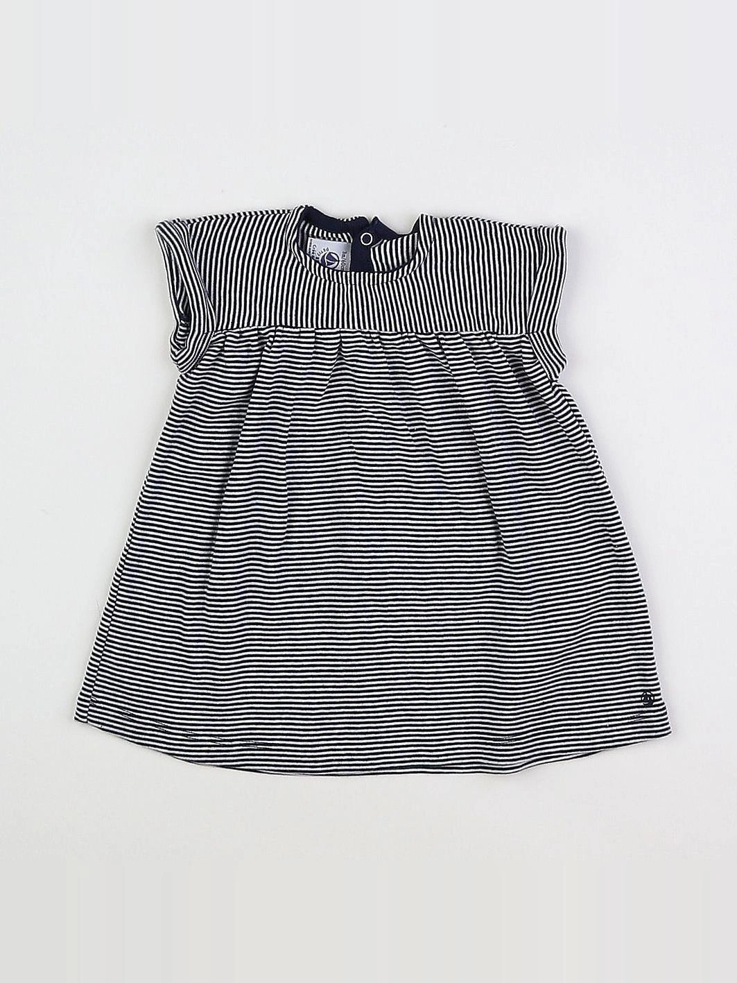 Petit Bateau - robe bleu - 3 mois