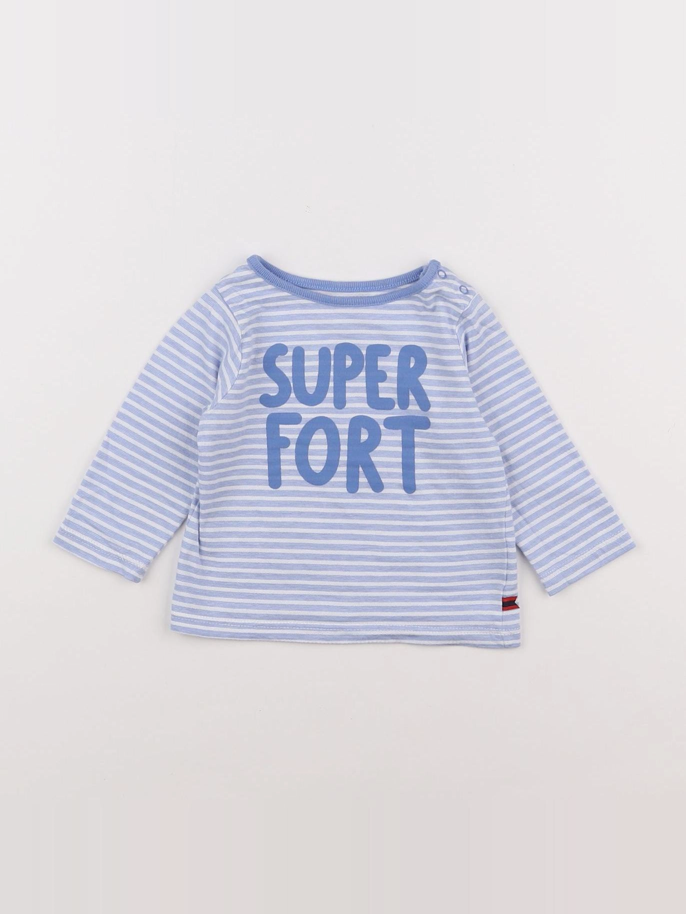 Cadet Rousselle - tee-shirt blanc, bleu - 6 mois