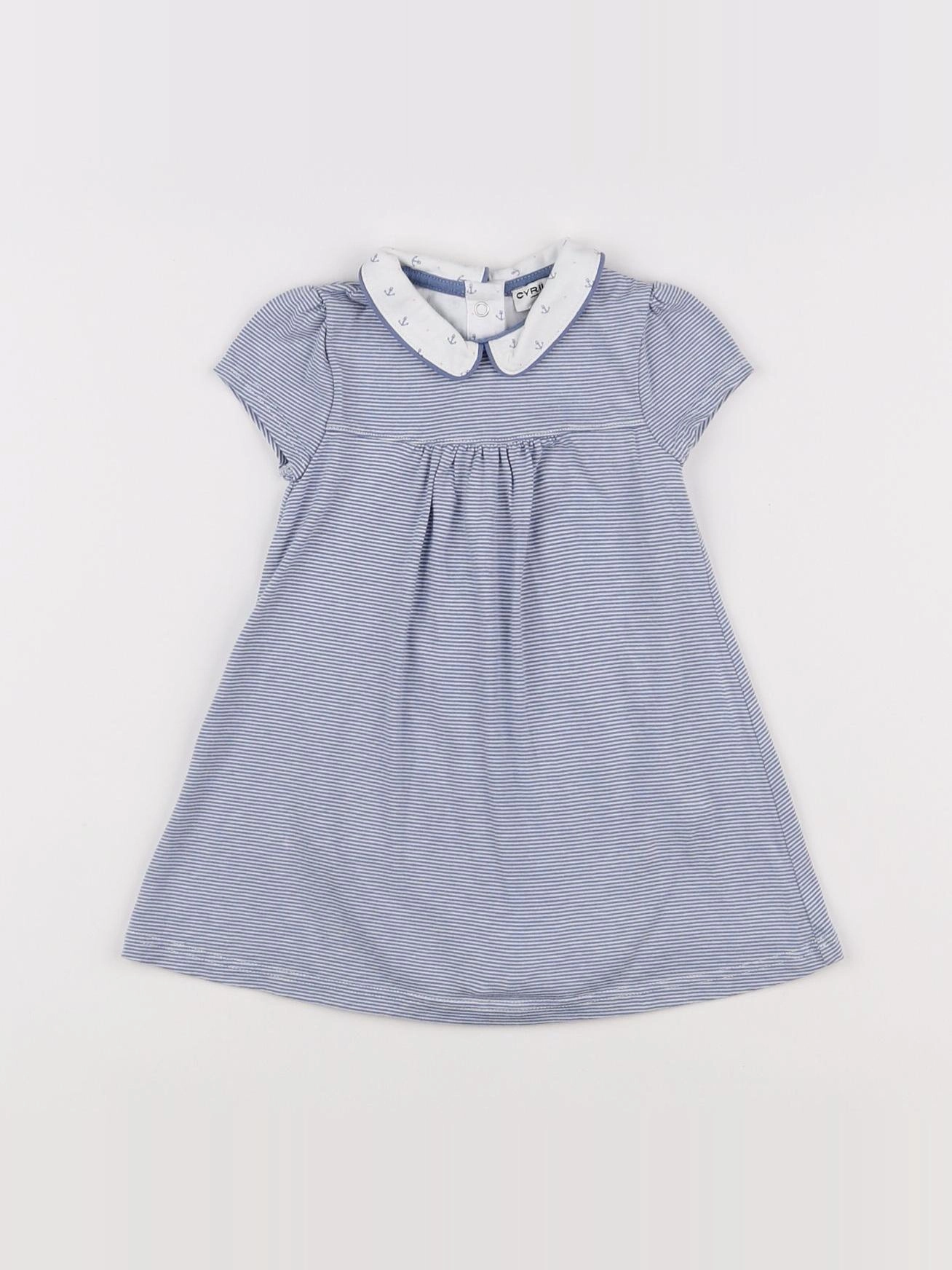 Cyrillus - robe bleu - 6 mois