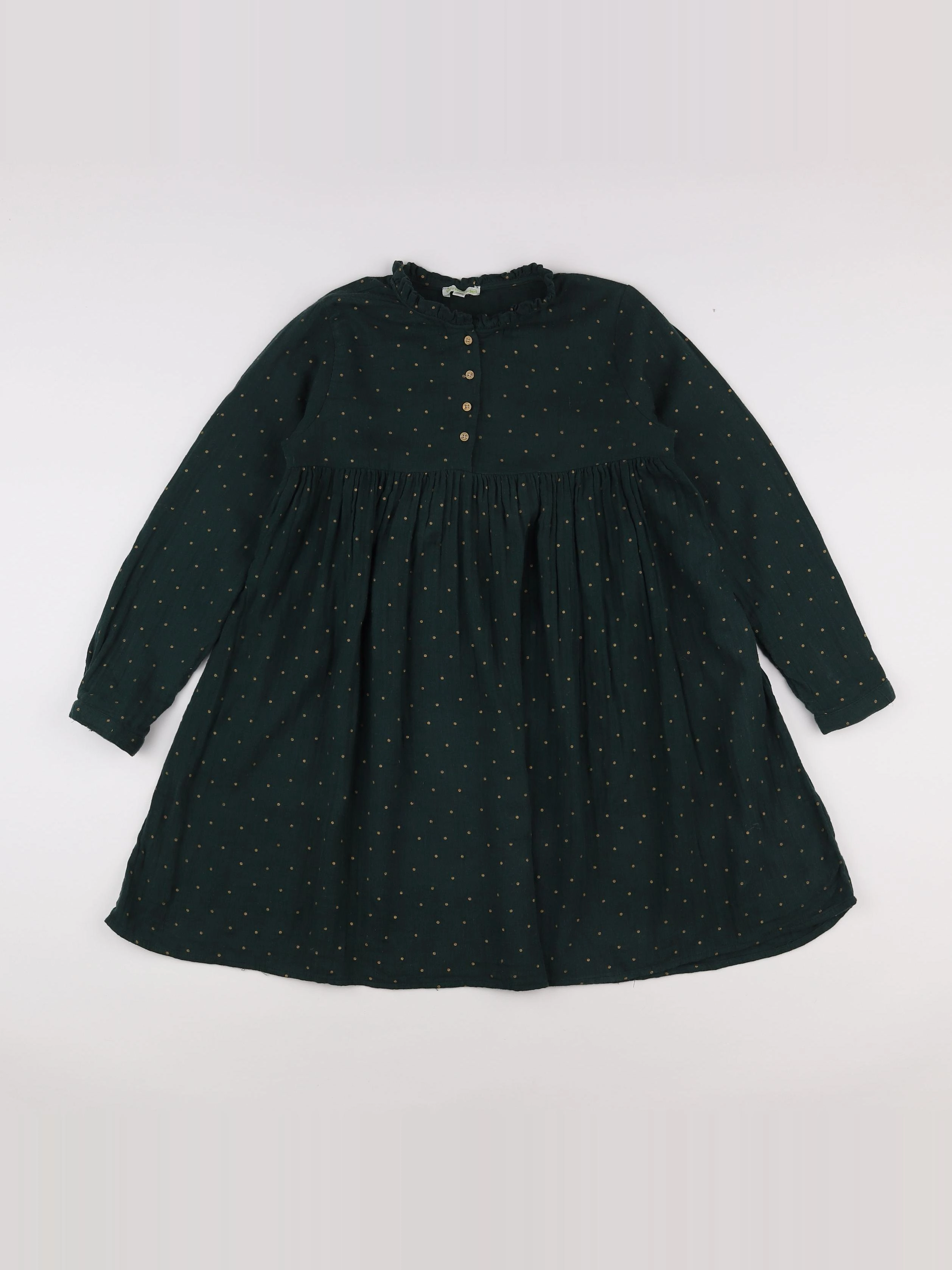Vertbaudet - robe vert - 10 ans