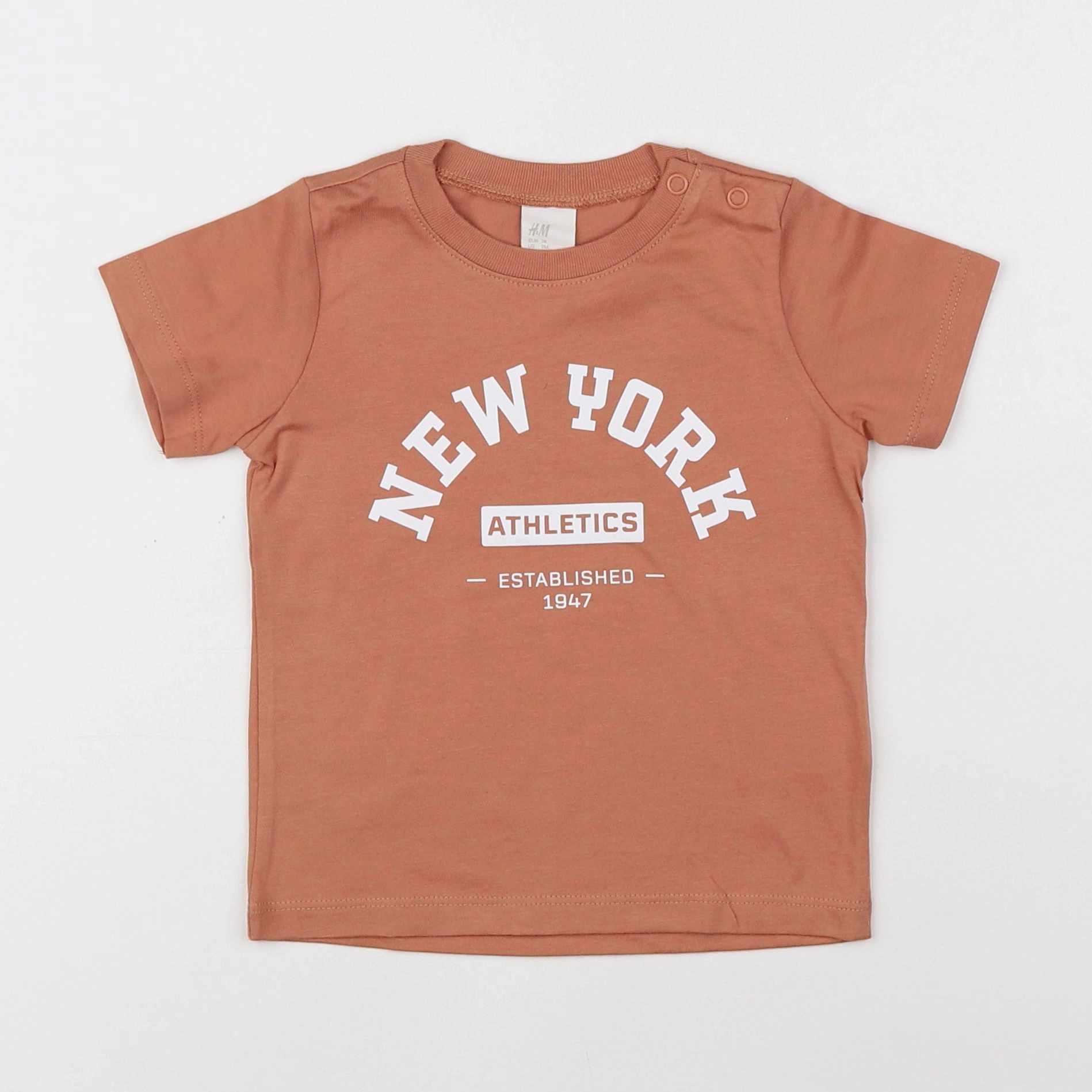 H&M - tee-shirt orange - 6/9 mois