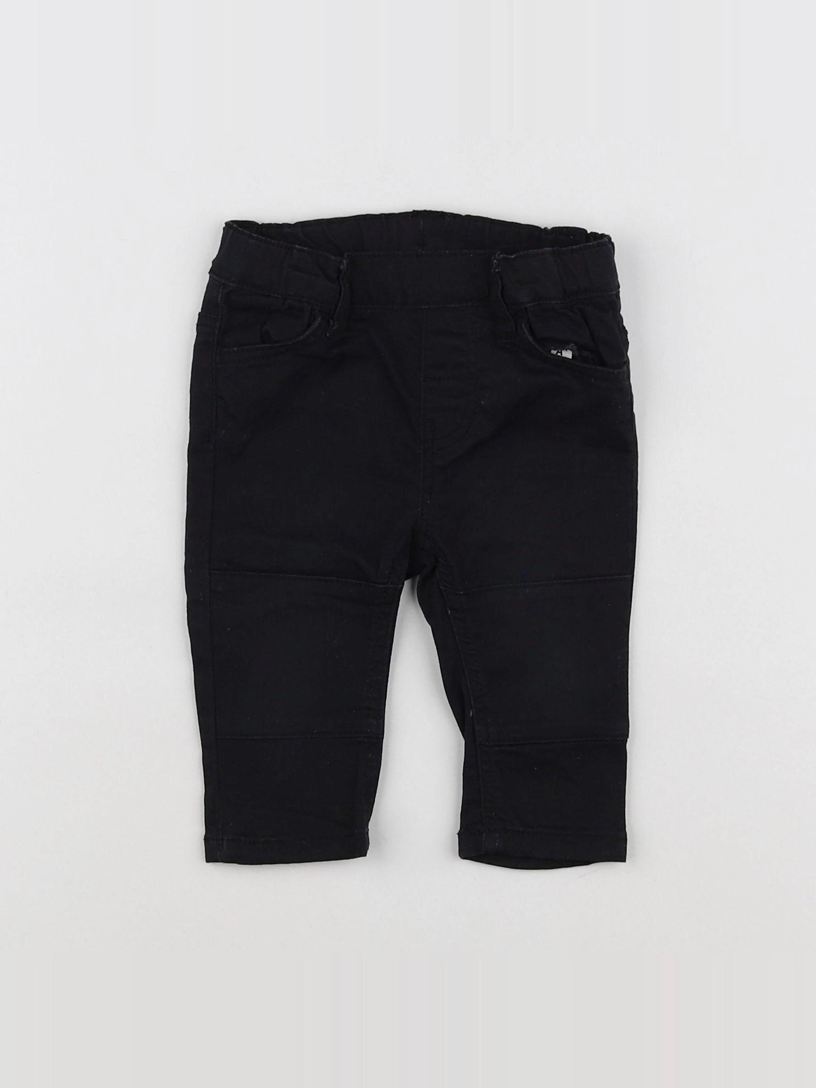 H&M - jegging noir - 6 mois