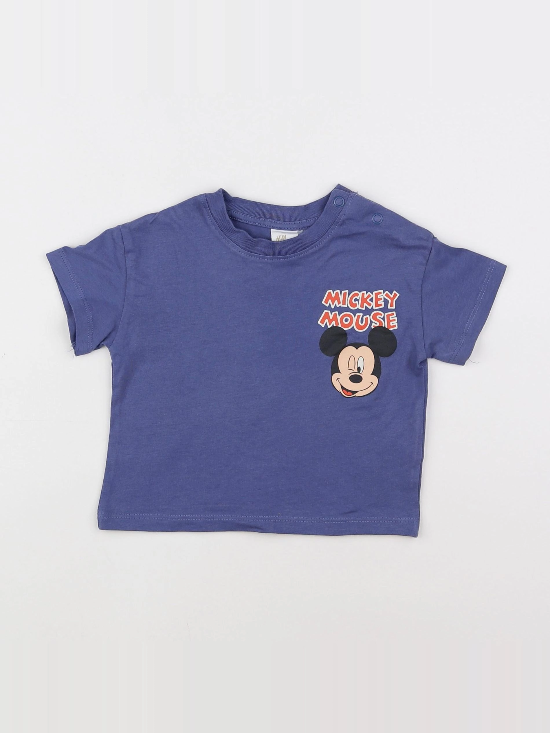 H&M - tee-shirt bleu - 3/6 mois