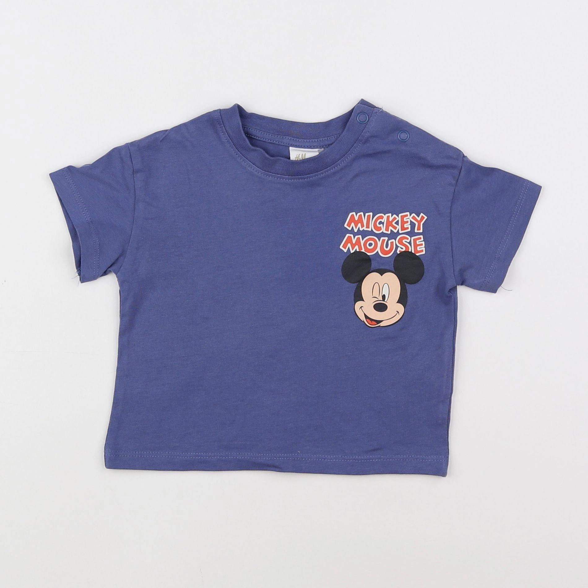 H&M - tee-shirt bleu - 3/6 mois