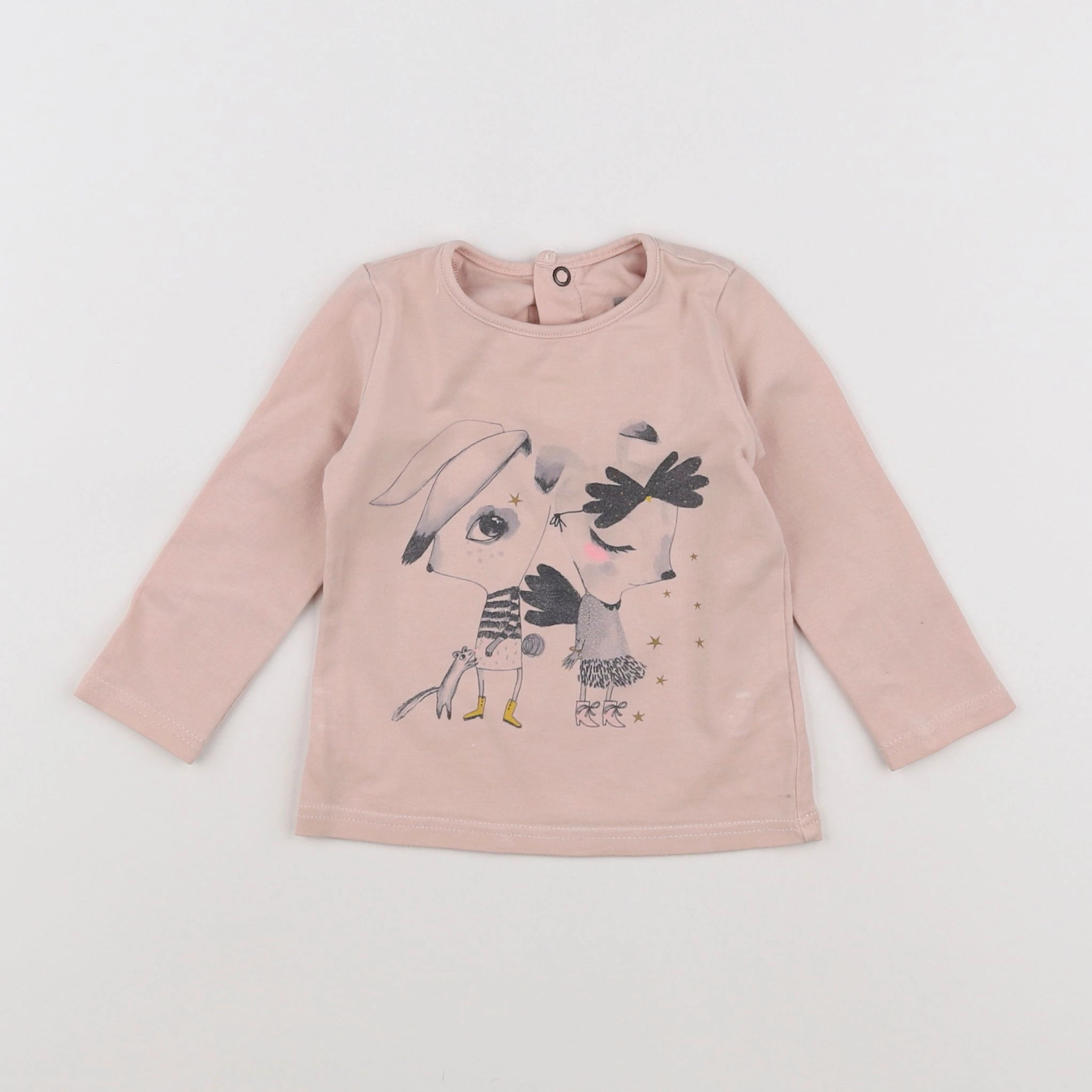 Catimini - tee-shirt rose - 12 mois