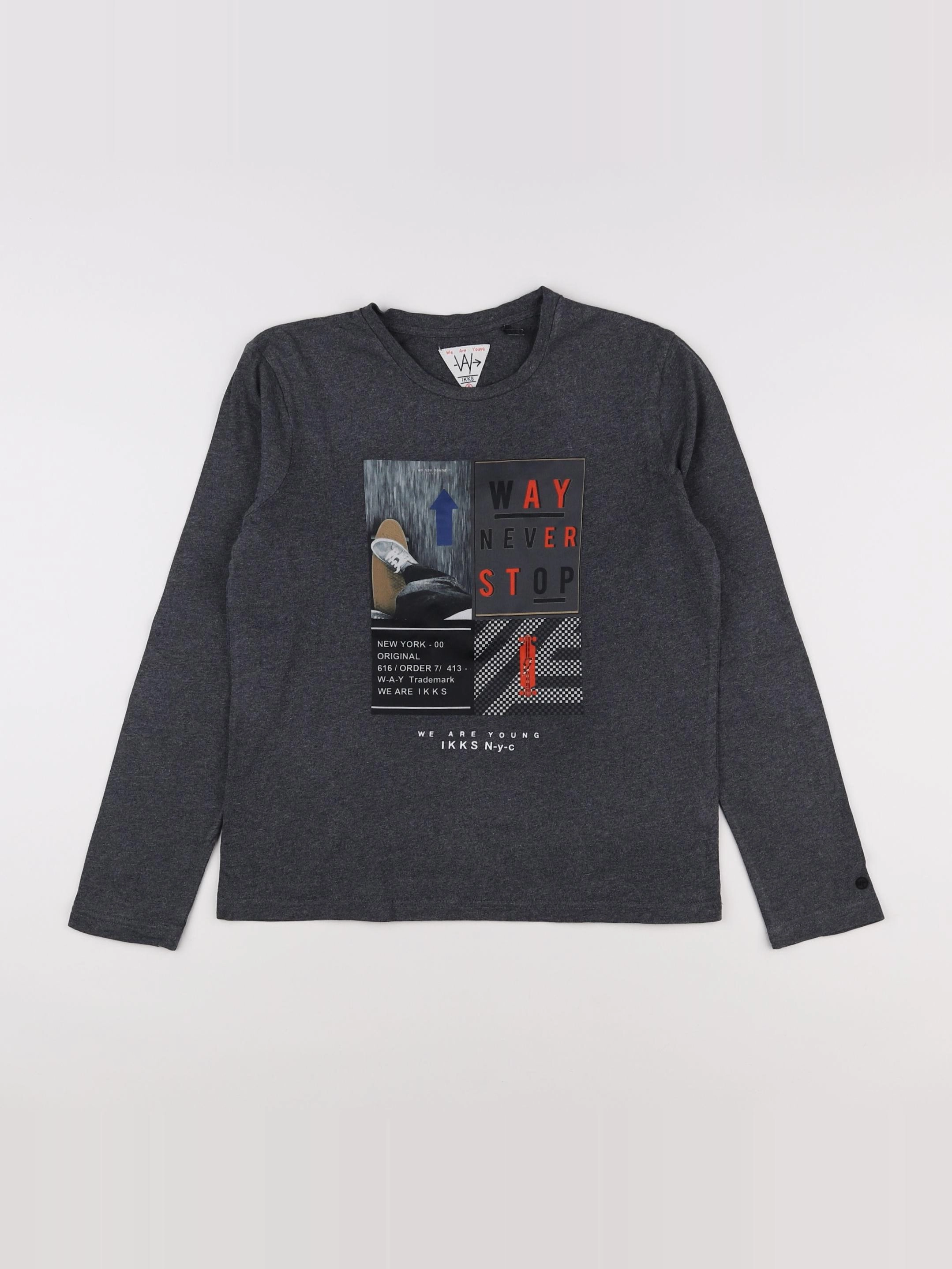 IKKS - tee-shirt gris - 12 ans