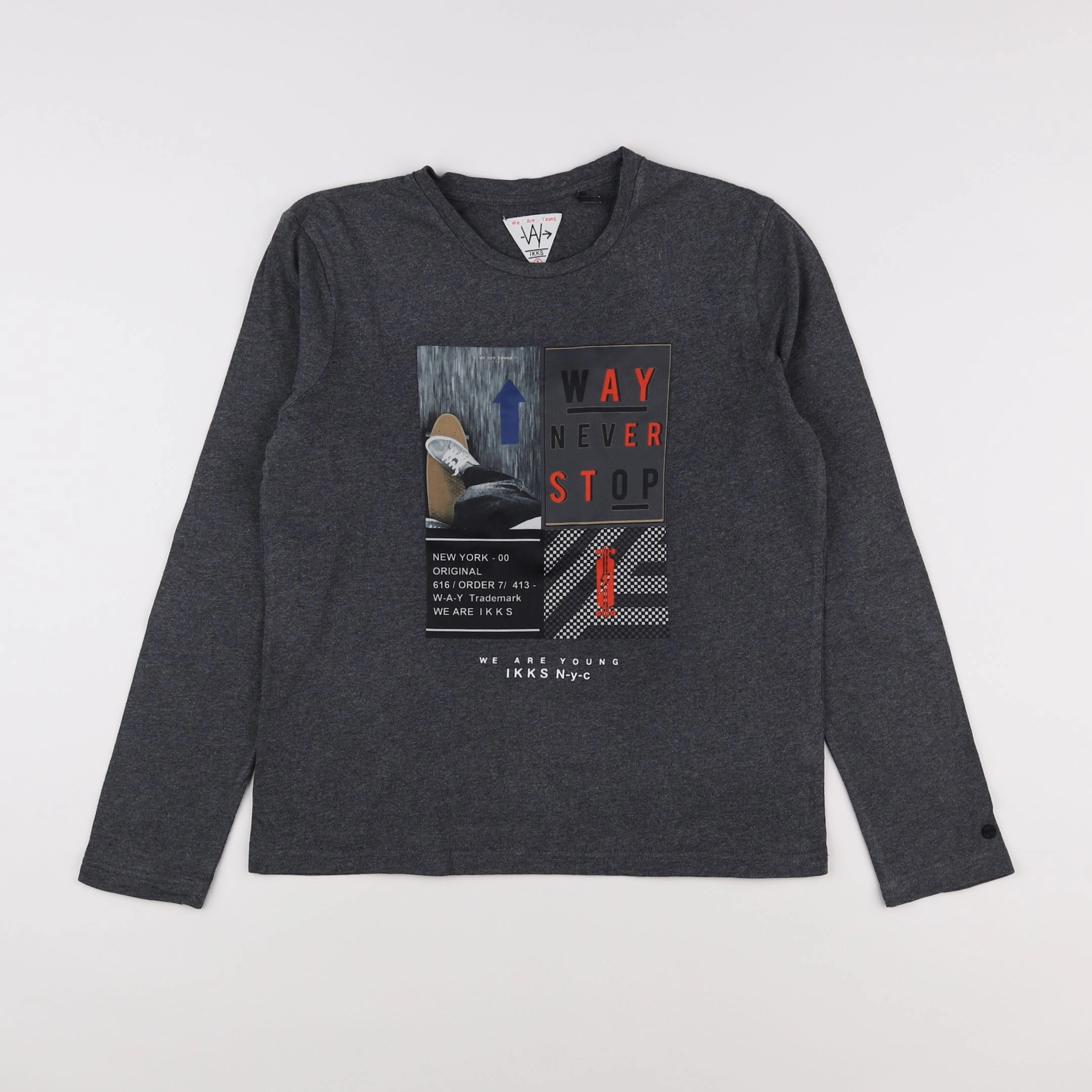 IKKS - tee-shirt gris - 12 ans