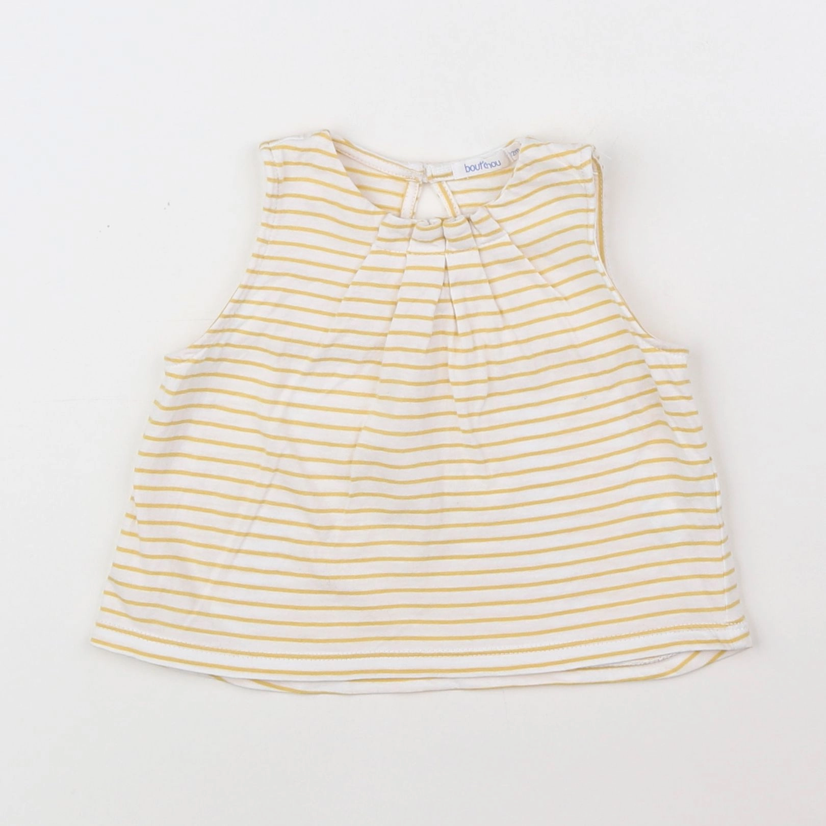 Boutchou - débardeur blanc, jaune - 12 mois