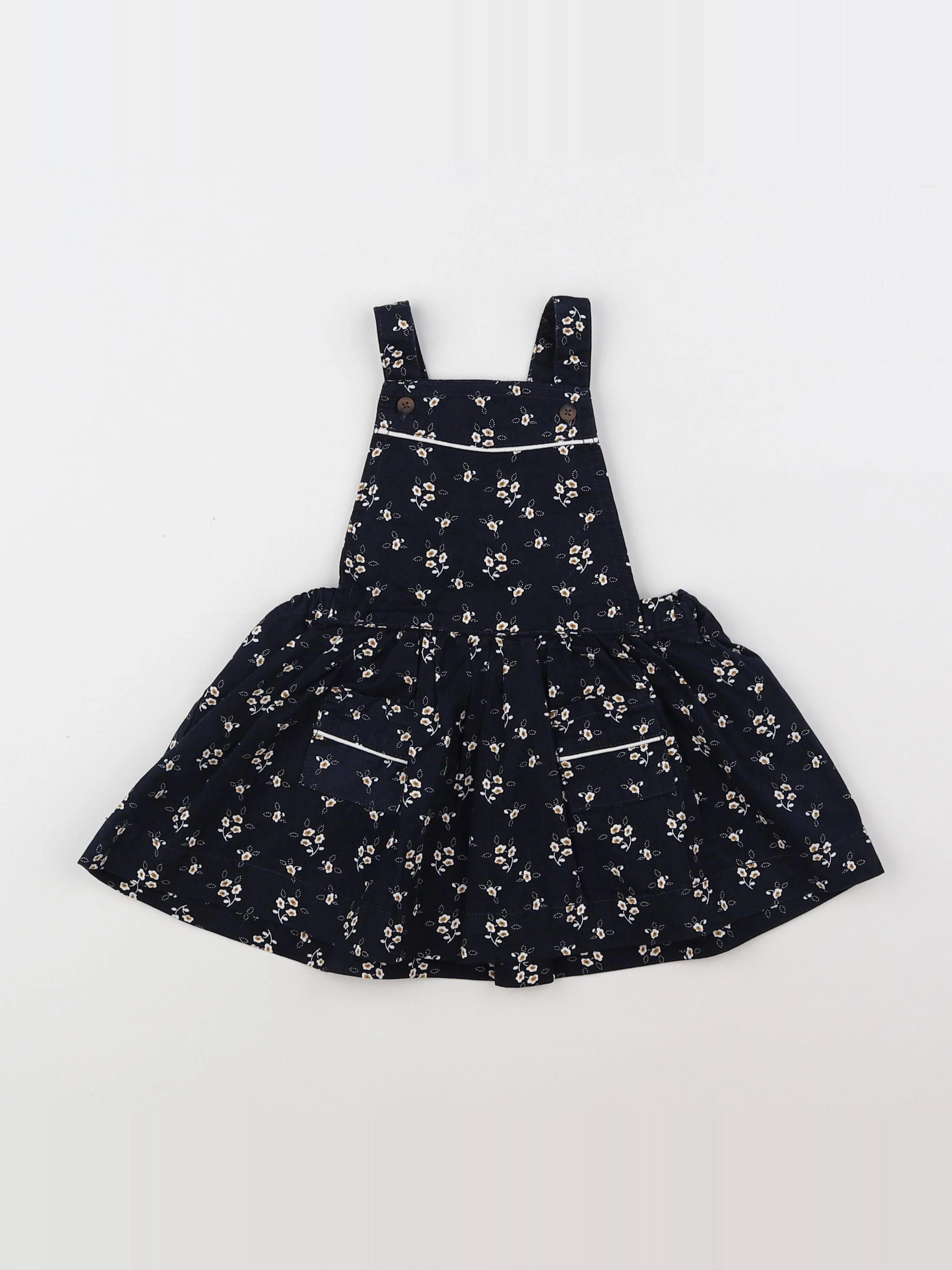 Boutchou - robe bleu, blanc - 9 mois