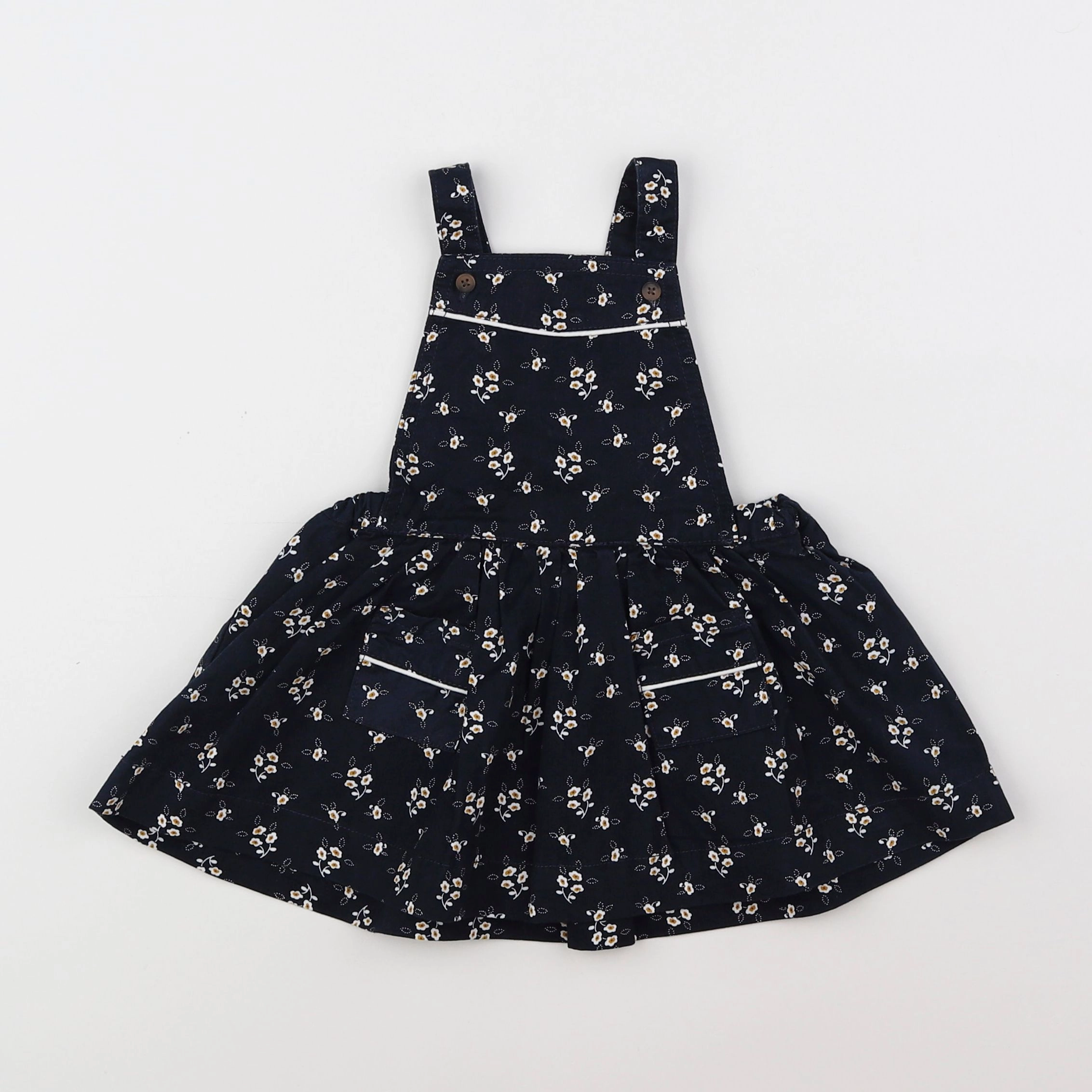 Boutchou - robe bleu, blanc - 9 mois