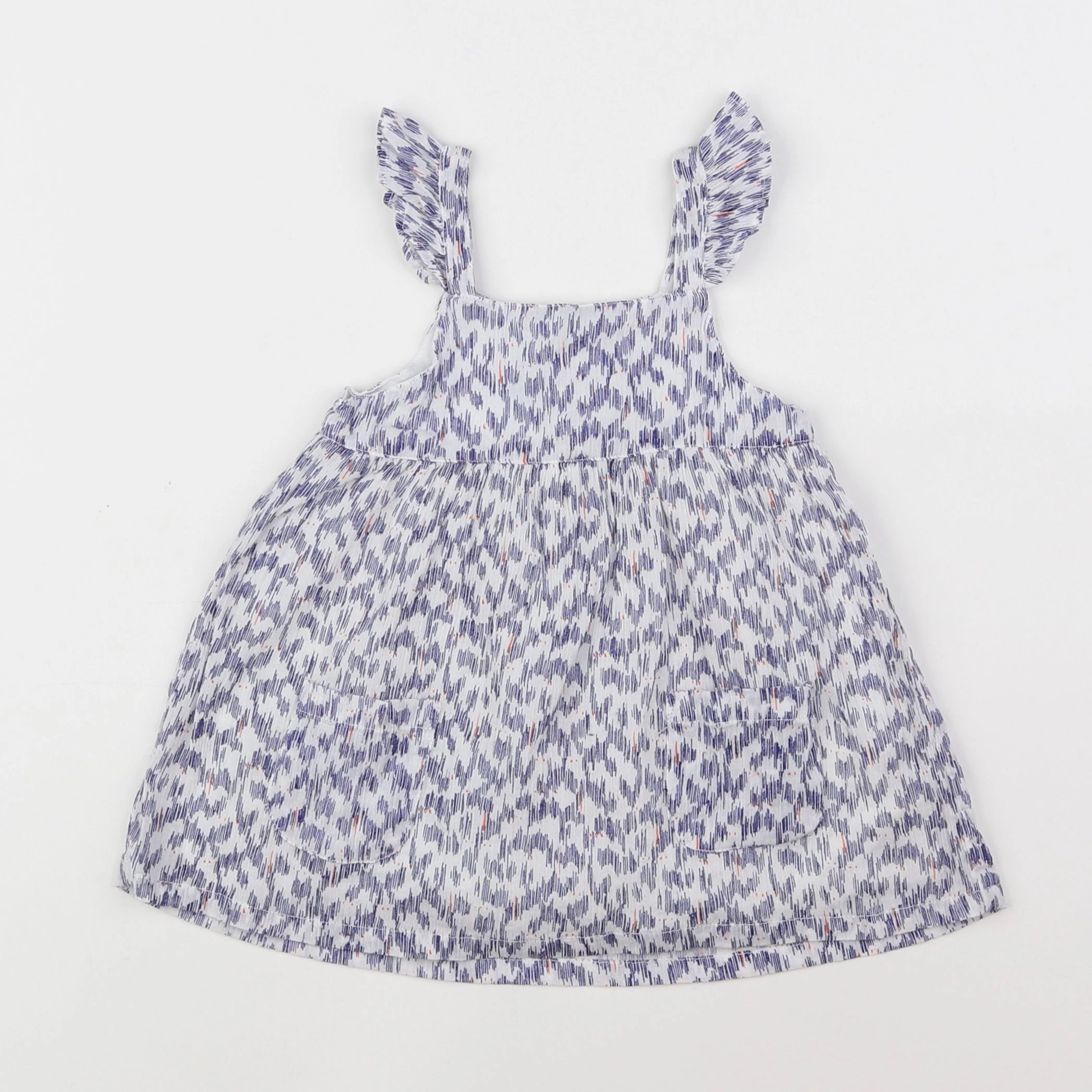 Cadet Rousselle - robe blanc, bleu - 6 mois