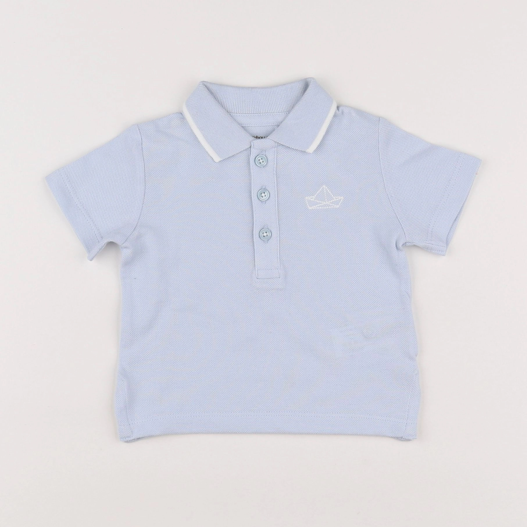 Boutchou - polo bleu - 6 mois