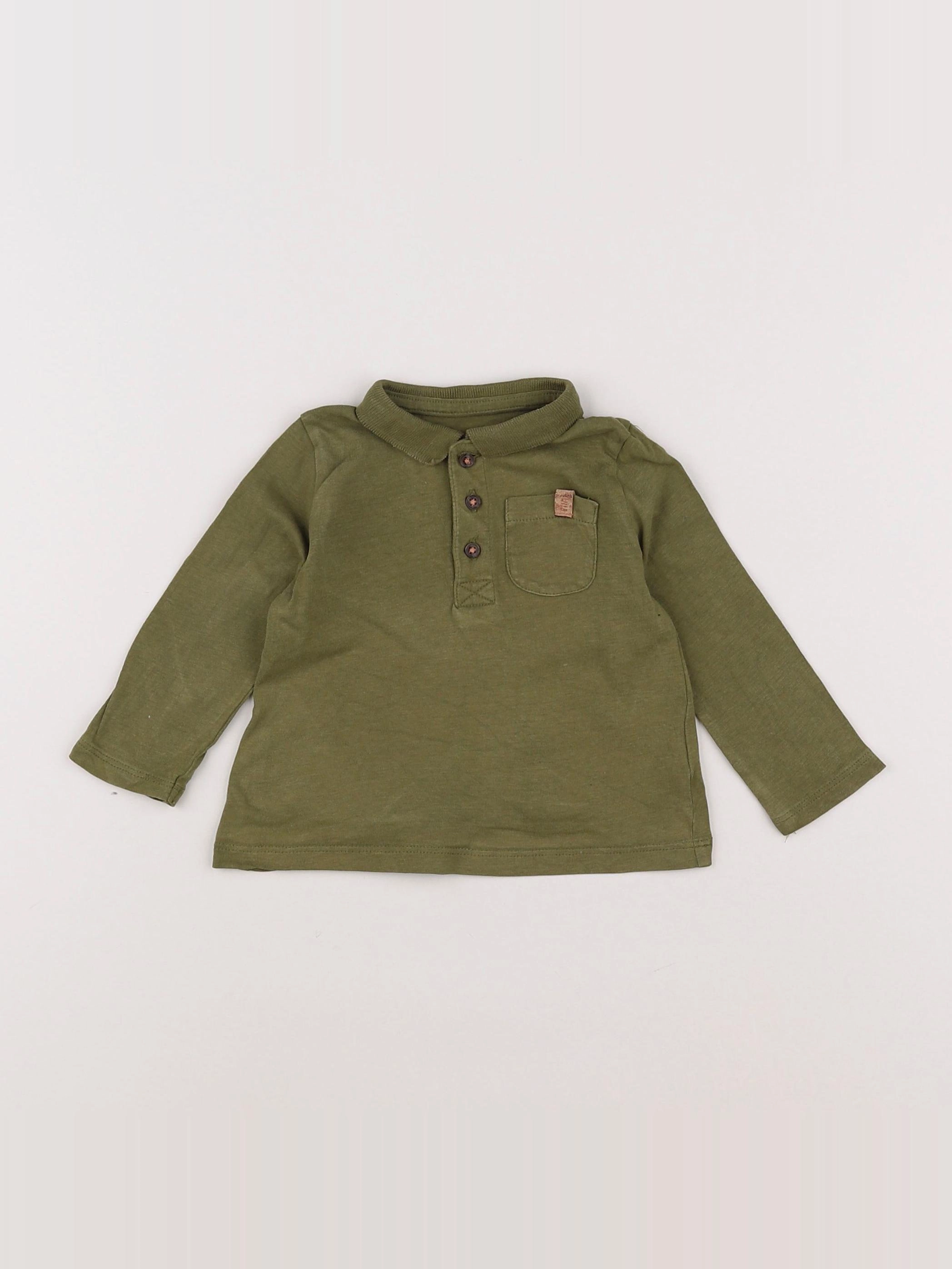 Vertbaudet - polo vert - 6 mois