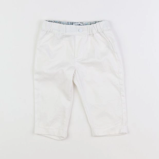 Vertbaudet - pantalon blanc - 12 mois