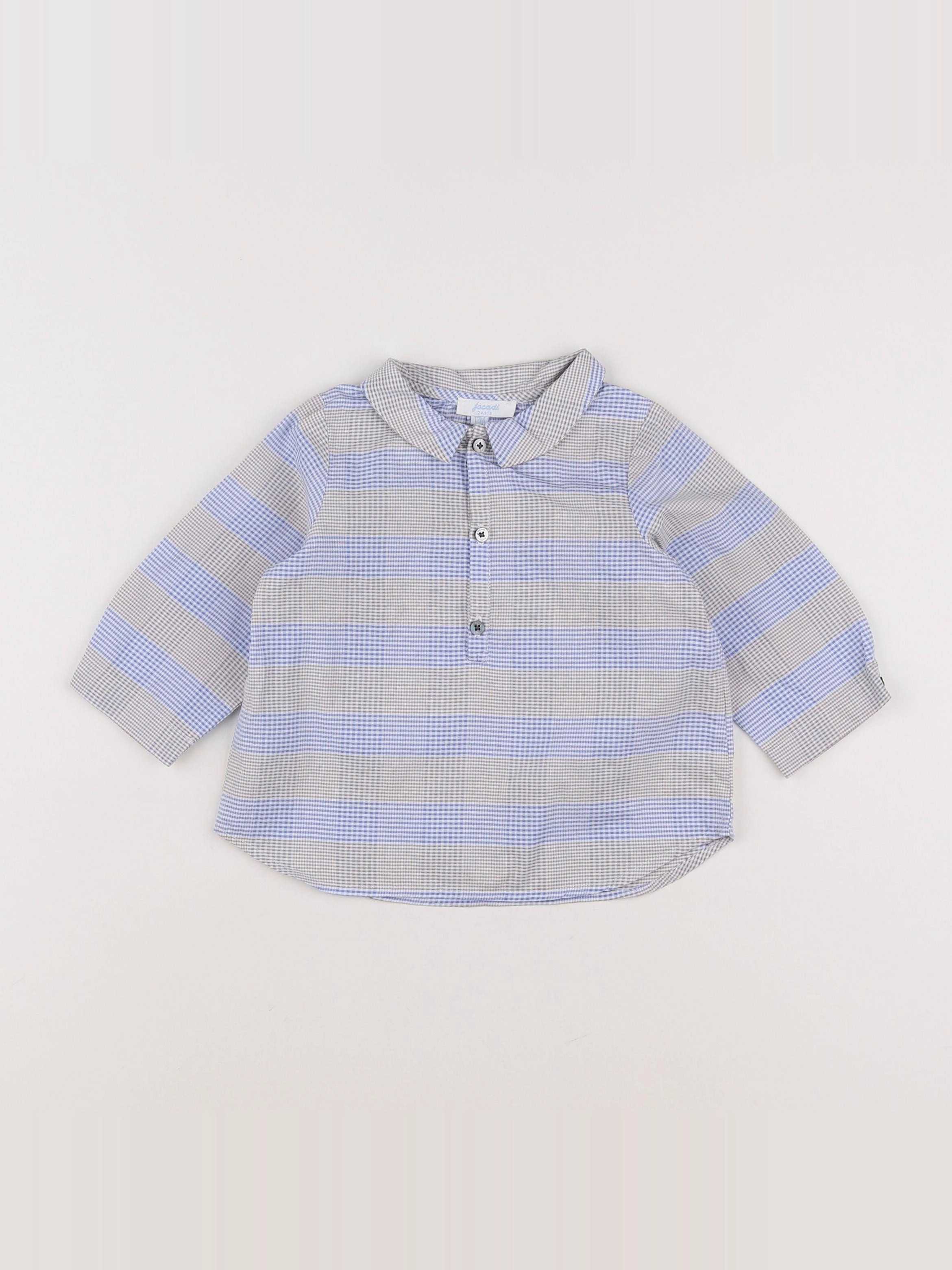 Jacadi - chemise bleu - 12 mois