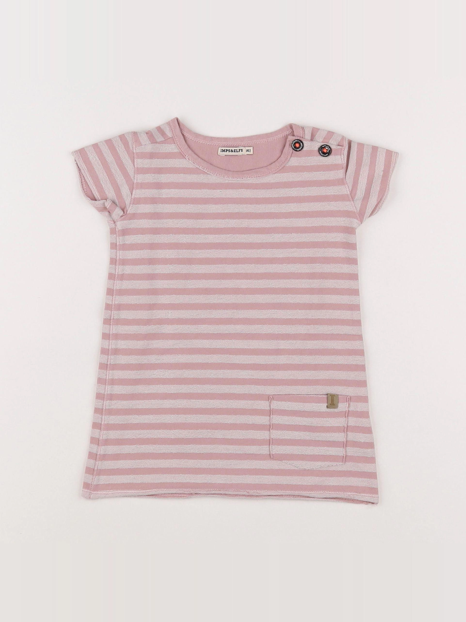 Imps & Elfs - robe rose, blanc - 9 ans