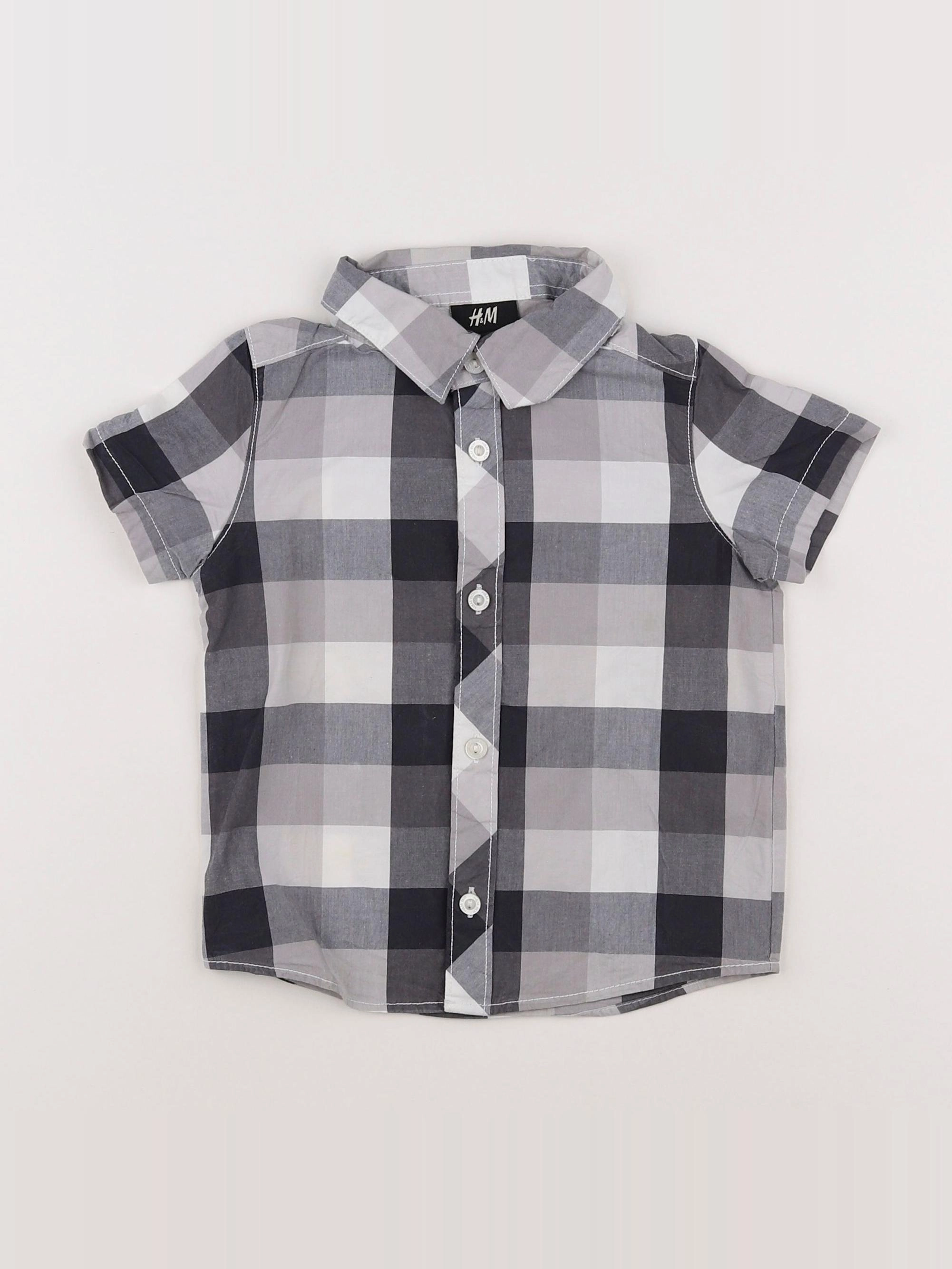 H&M - chemise gris - 12/18 mois