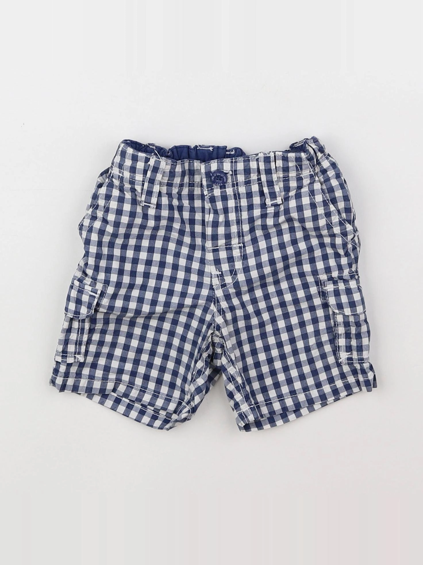 H&M - short blanc, bleu - 3/6 mois