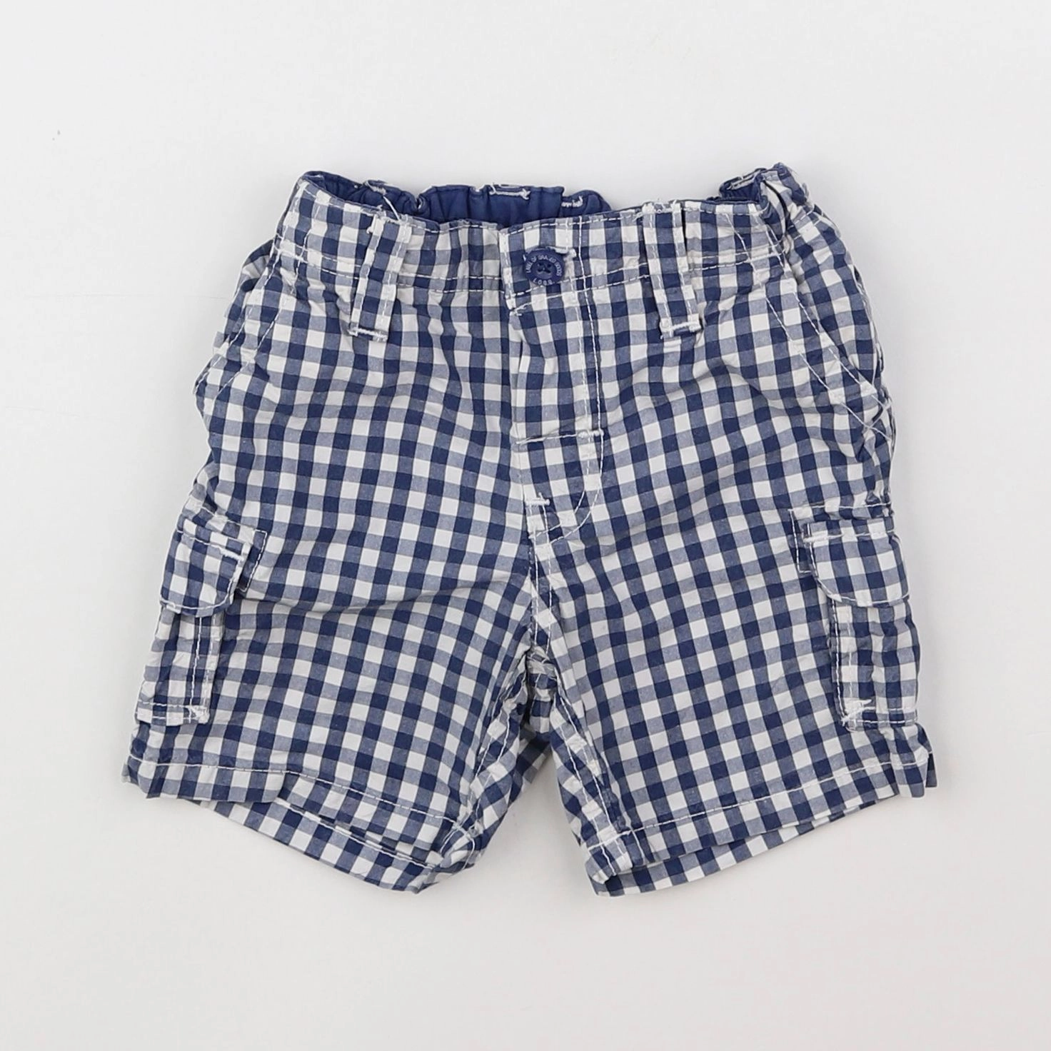 H&M - short blanc, bleu - 3/6 mois