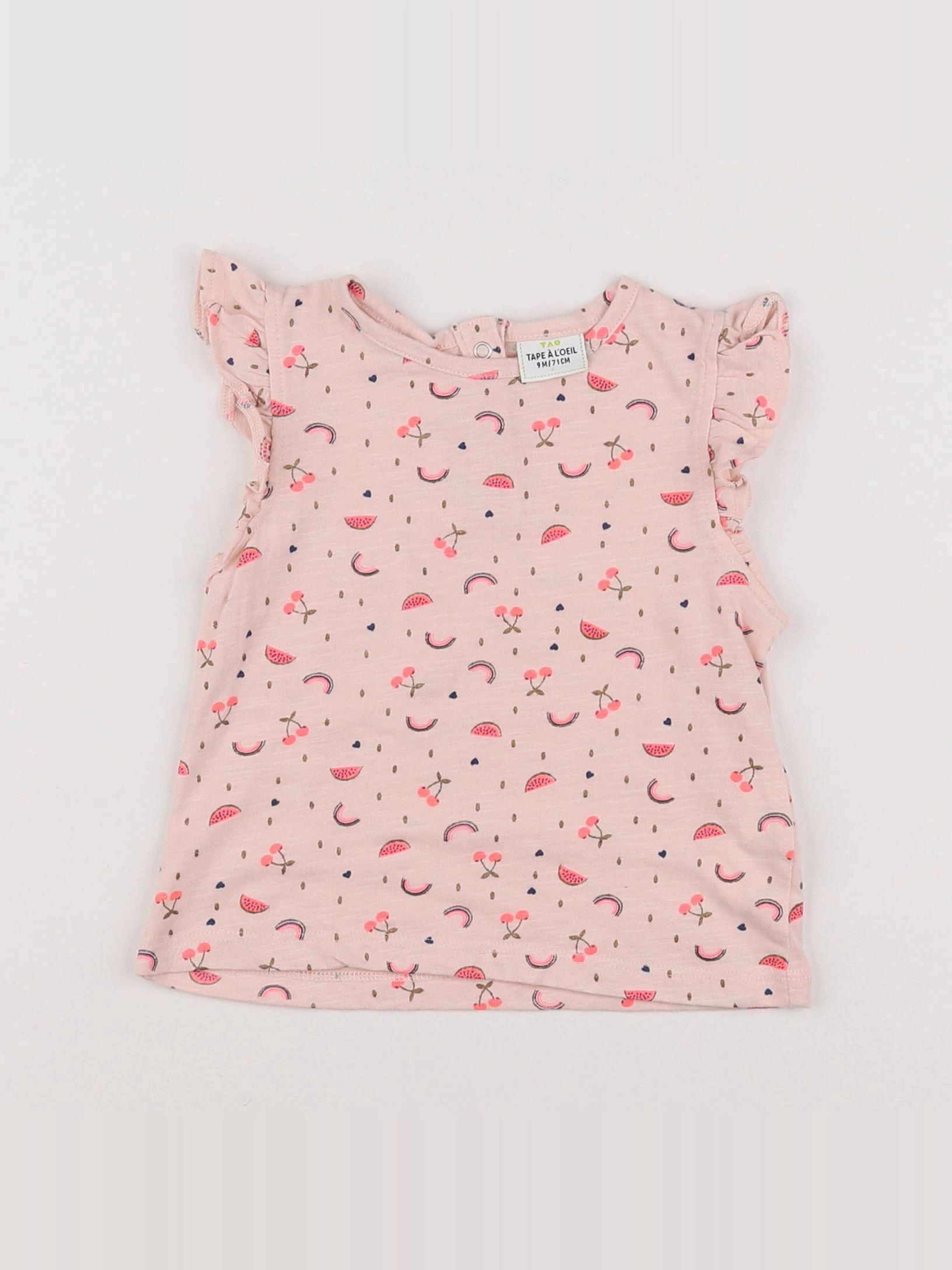 Tape à l'oeil - tee-shirt rose - 9 mois