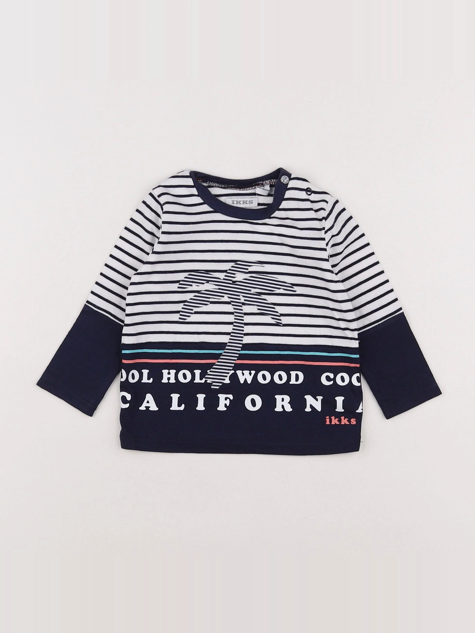 IKKS - tee-shirt bleu - 6 mois