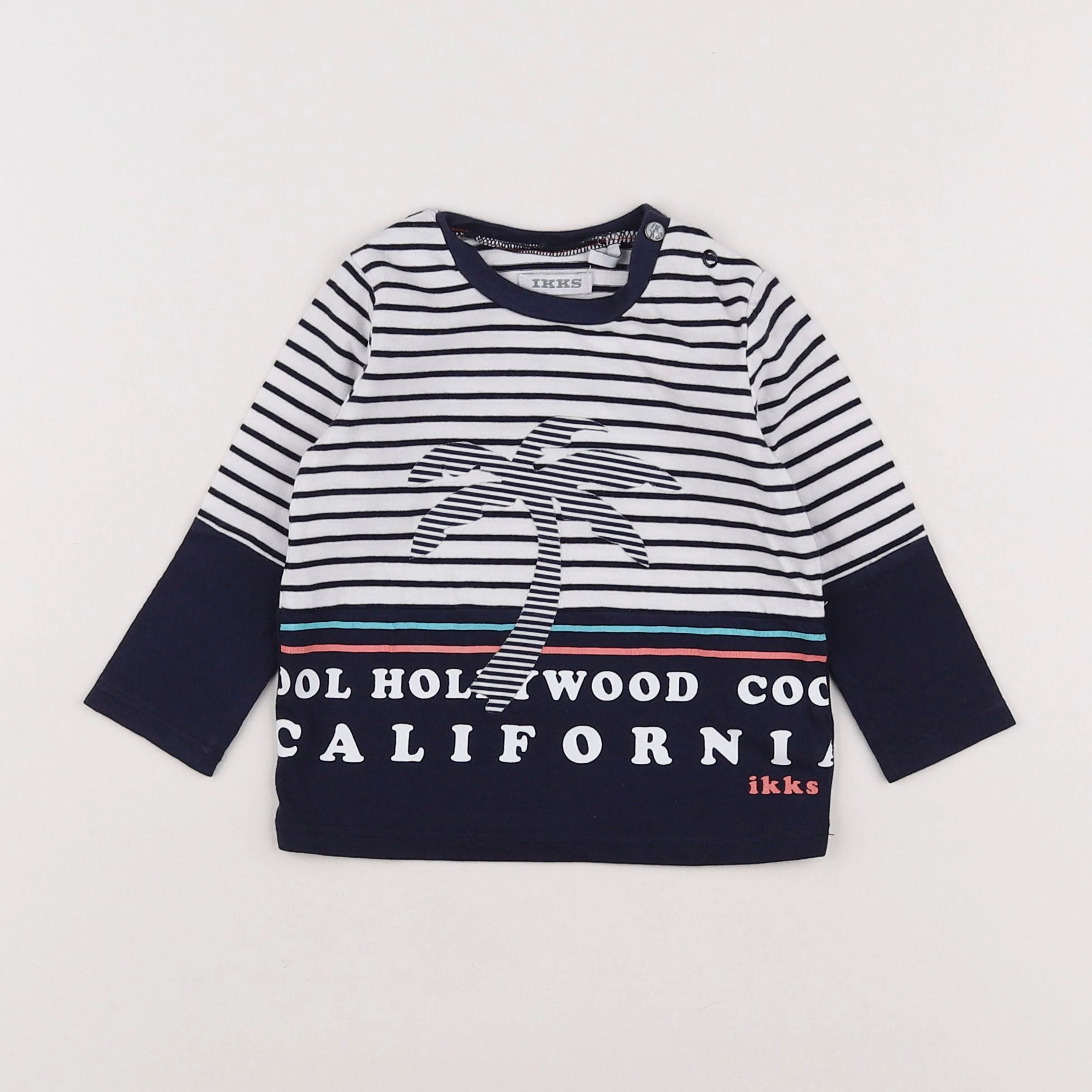 IKKS - tee-shirt bleu - 6 mois